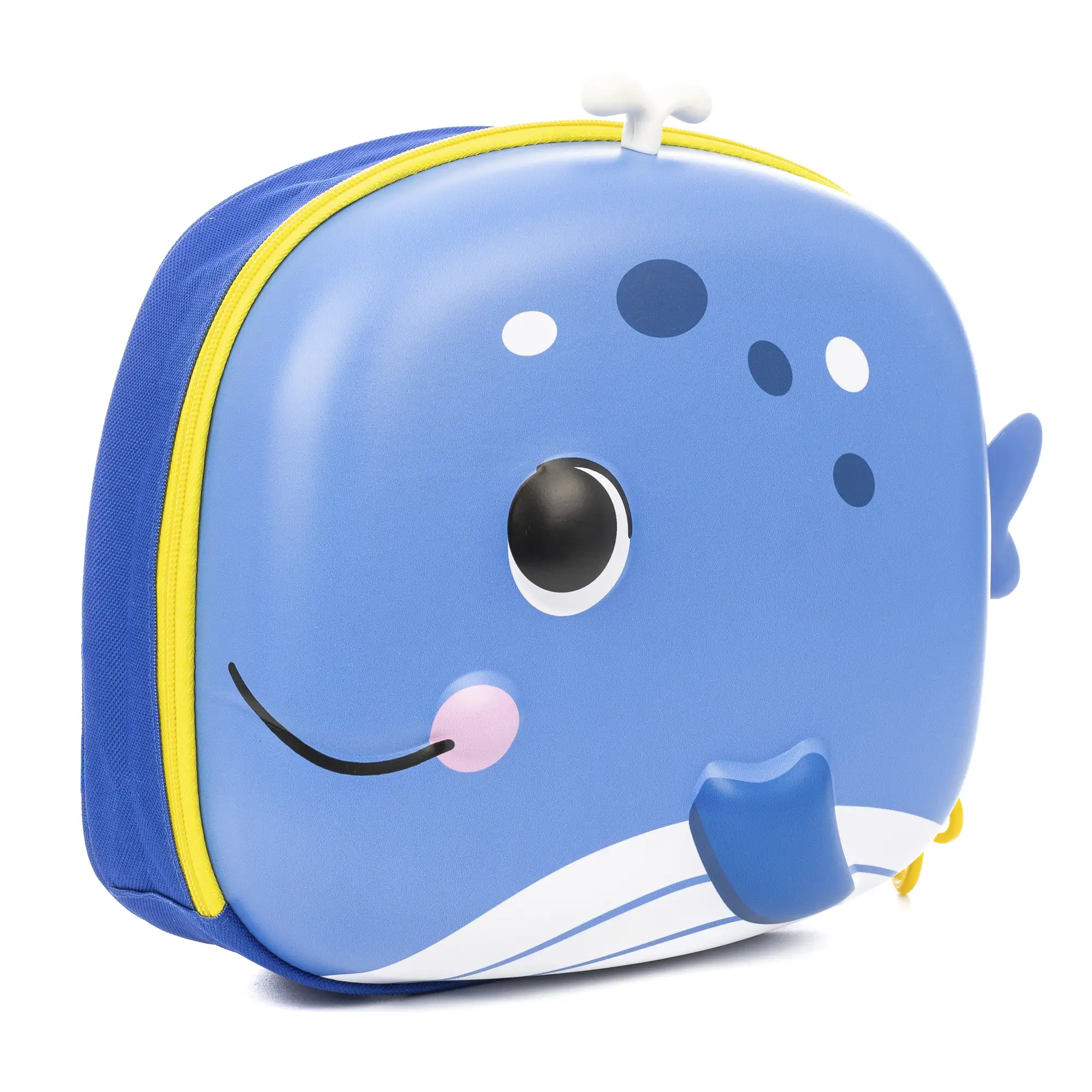 Mochila infantil con diseño de Ballena. Con respaldo y hombreras acolchados, transpirables y ajustables.