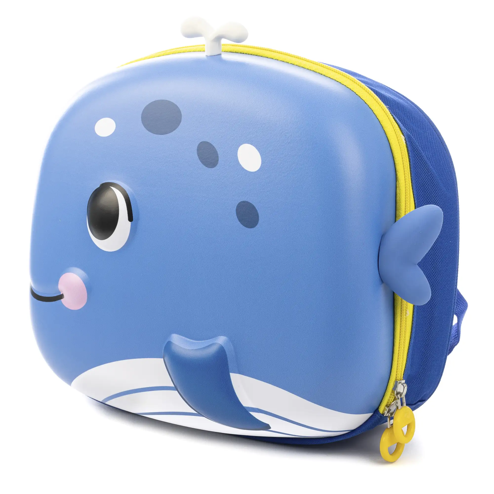 Mochila infantil con diseño de Ballena. Con respaldo y hombreras acolchados, transpirables y ajustables.