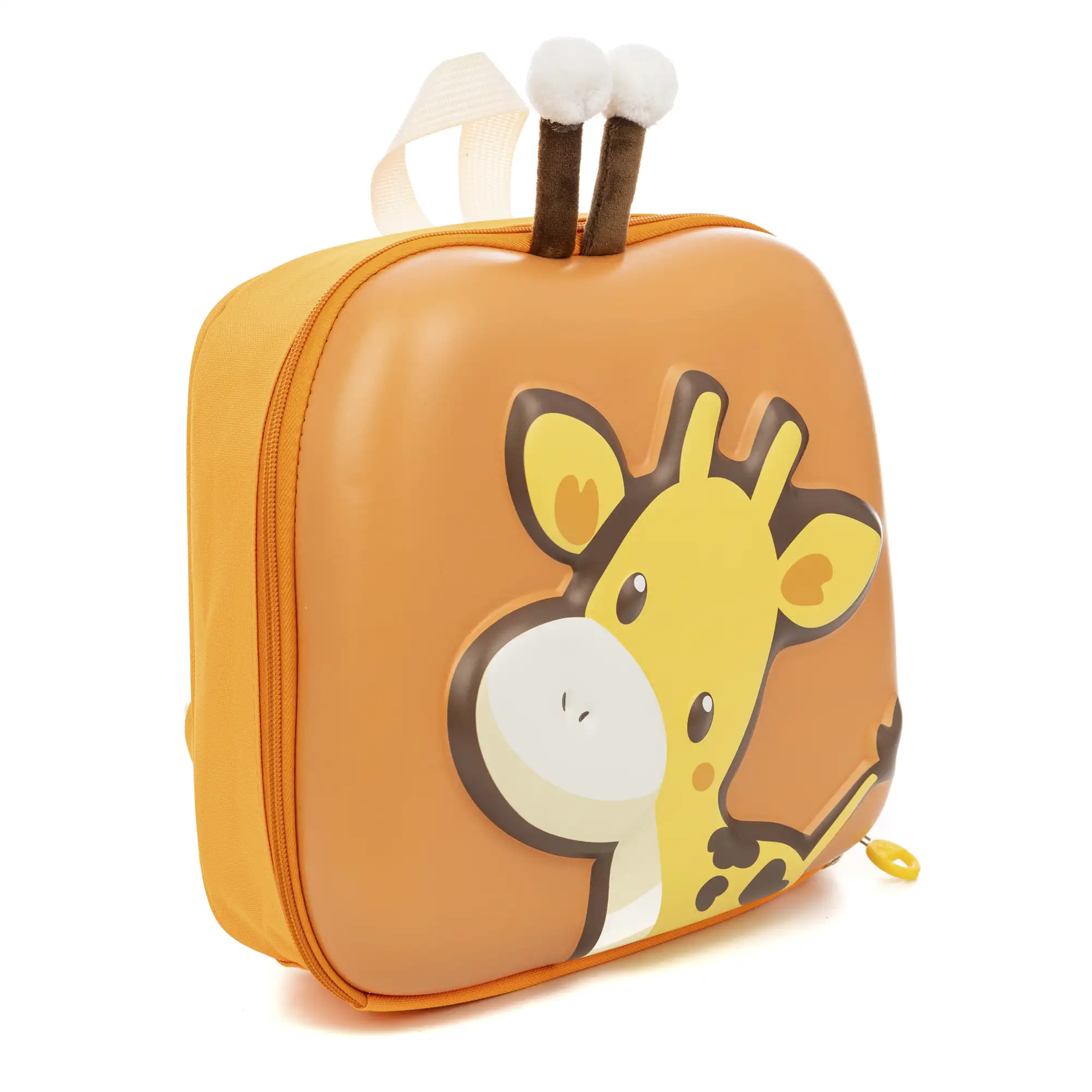 Mochila infantil con diseño de Jirafa. Con respaldo y hombreras acolchados, transpirables y ajustables.