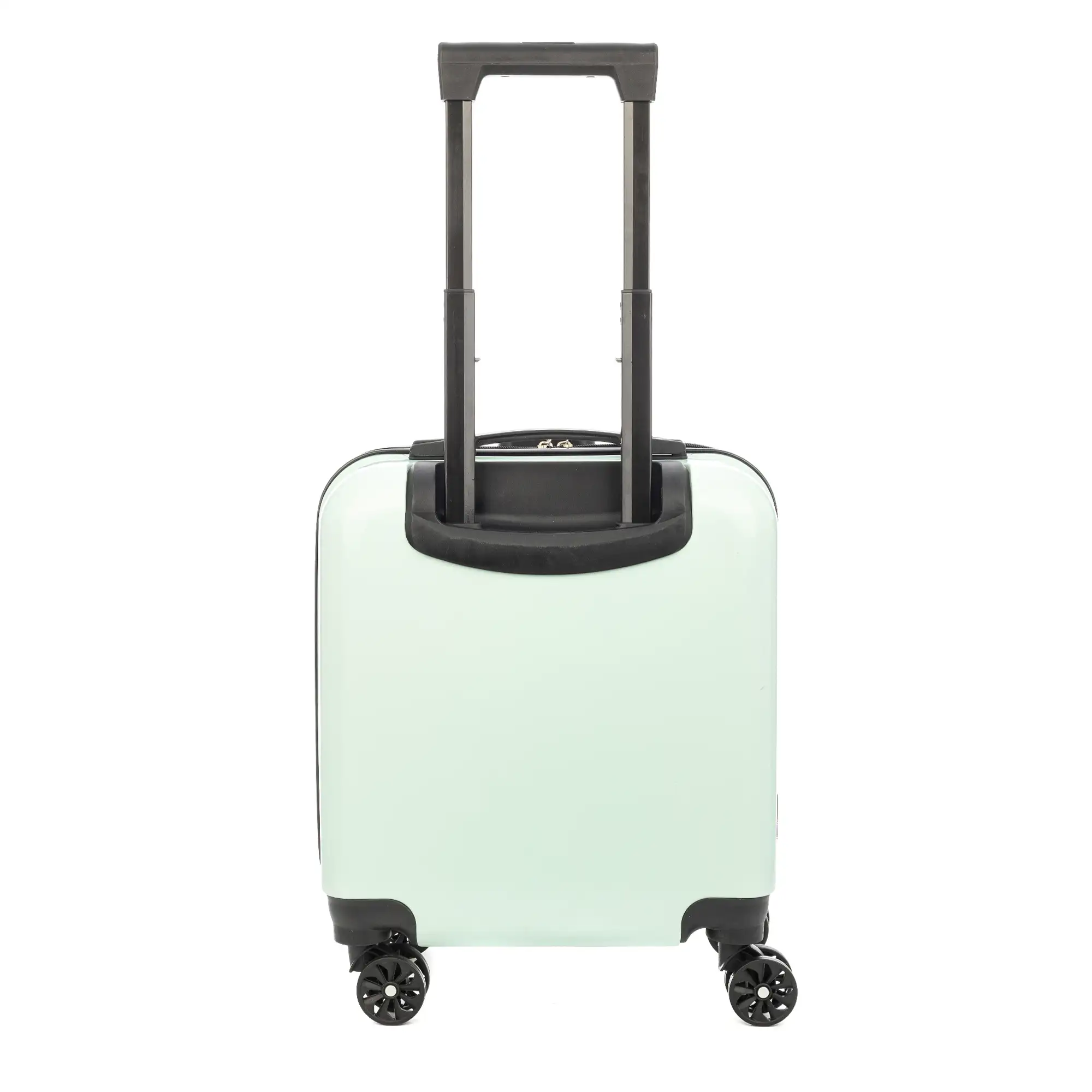 Maleta trolley infantil en material ligero de ABS de alta resistencia. Cerradura numérica, 4 ruedas dobles giratorias 360°. Diseño de Cebra. 35x23x45 cm.