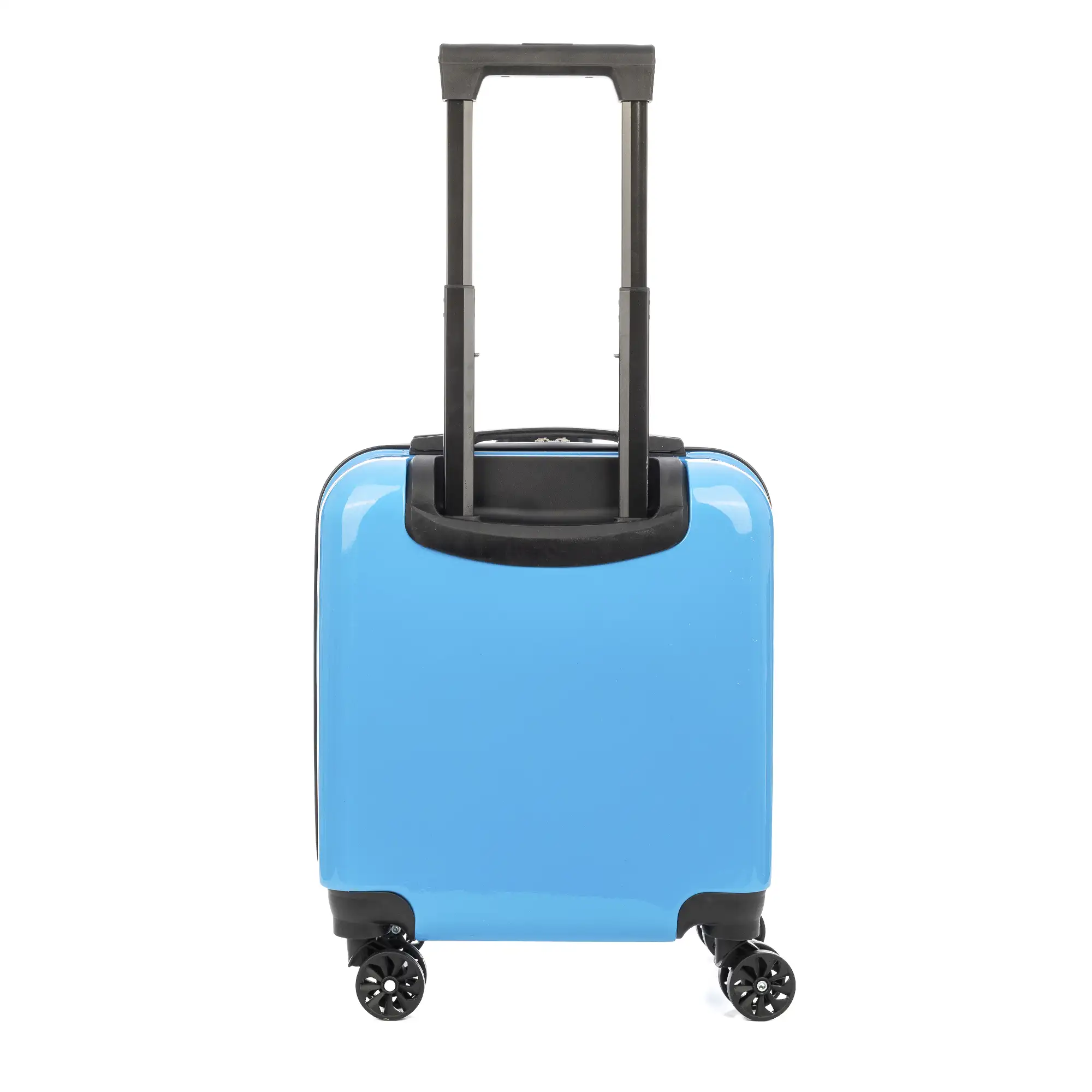 Maleta trolley infantil en material ligero de ABS de alta resistencia. Cerradura numérica, 4 ruedas dobles giratorias 360°. Diseño de Oso en avión. 35x23x45 cm.