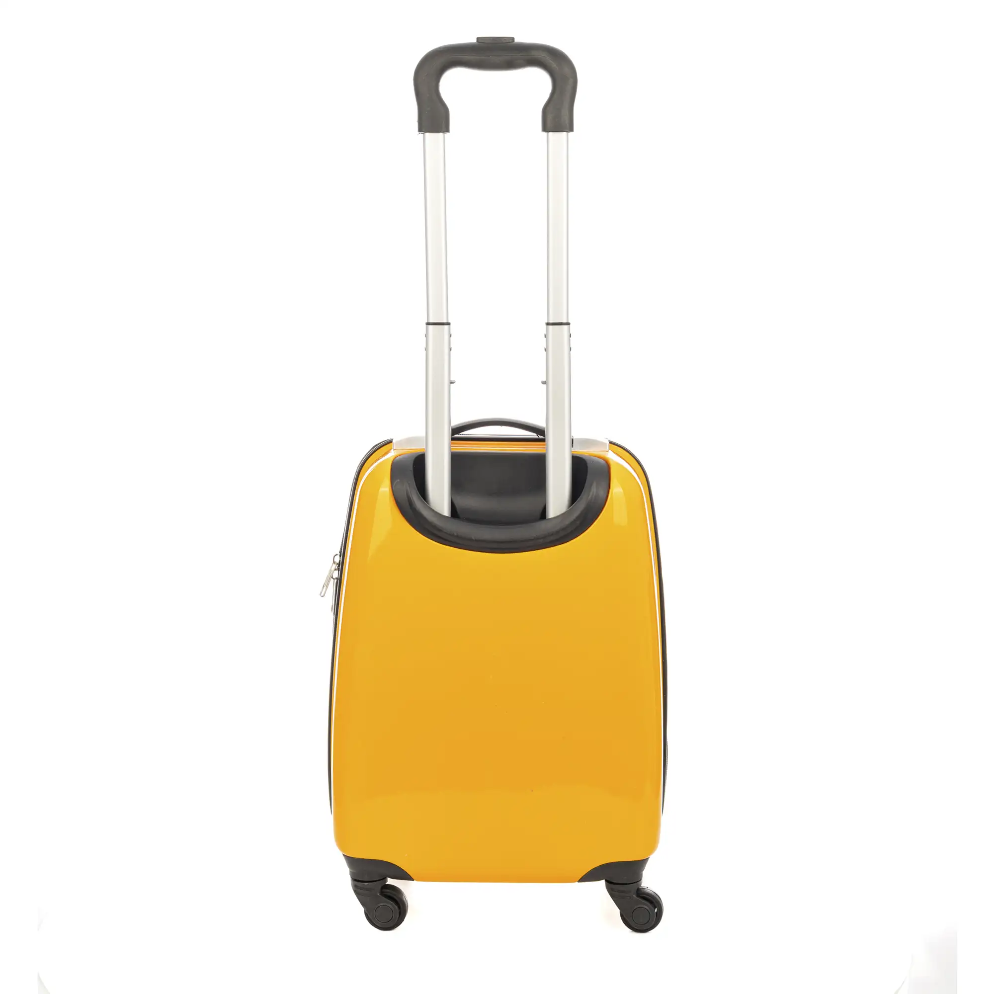 Maleta trolley infantil en material ligero de ABS de alta resistencia. Con 4 ruedas giratorias 360°. Diseño de Monstruo Naranja. 32x23x45 cm.