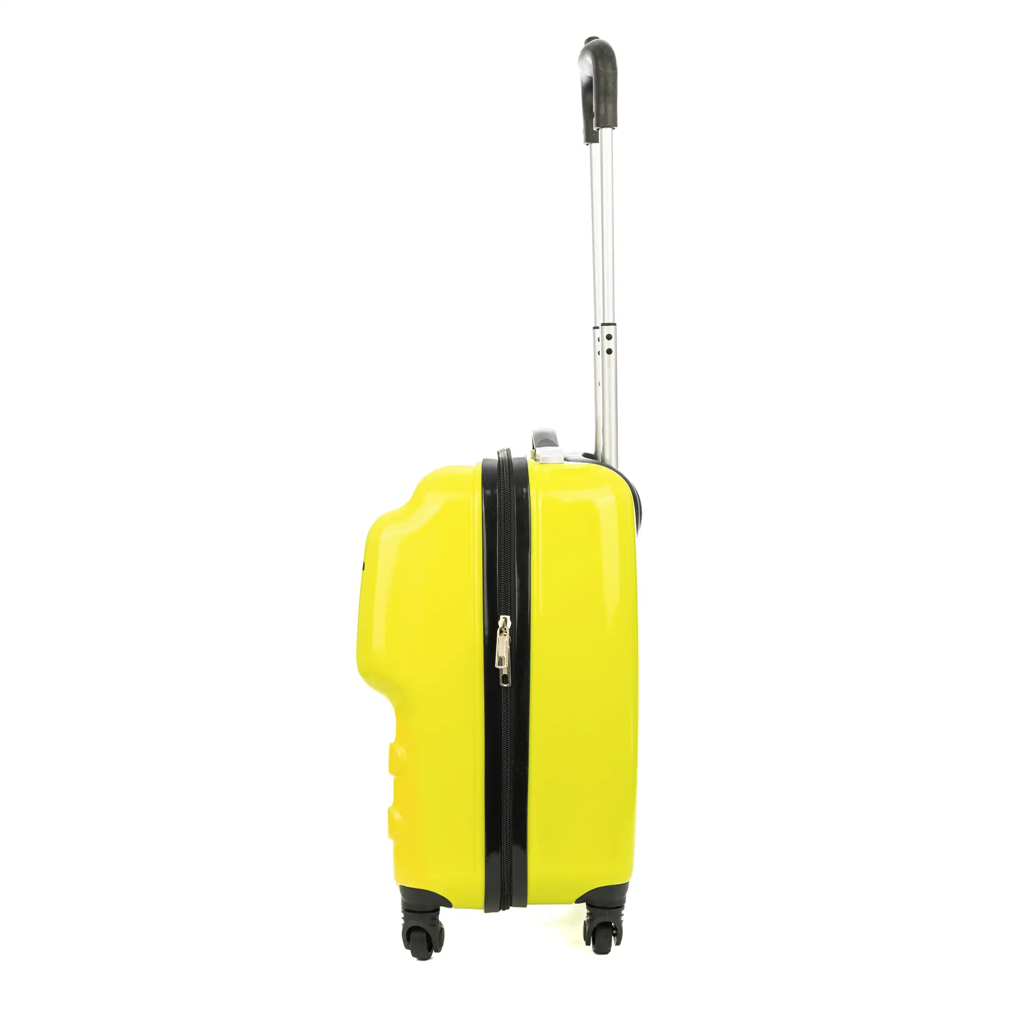 Maleta trolley infantil en material ligero de ABS de alta resistencia. Con 4 ruedas giratorias 360°. Diseño de Monstruo Verde. 32x23x45 cm.