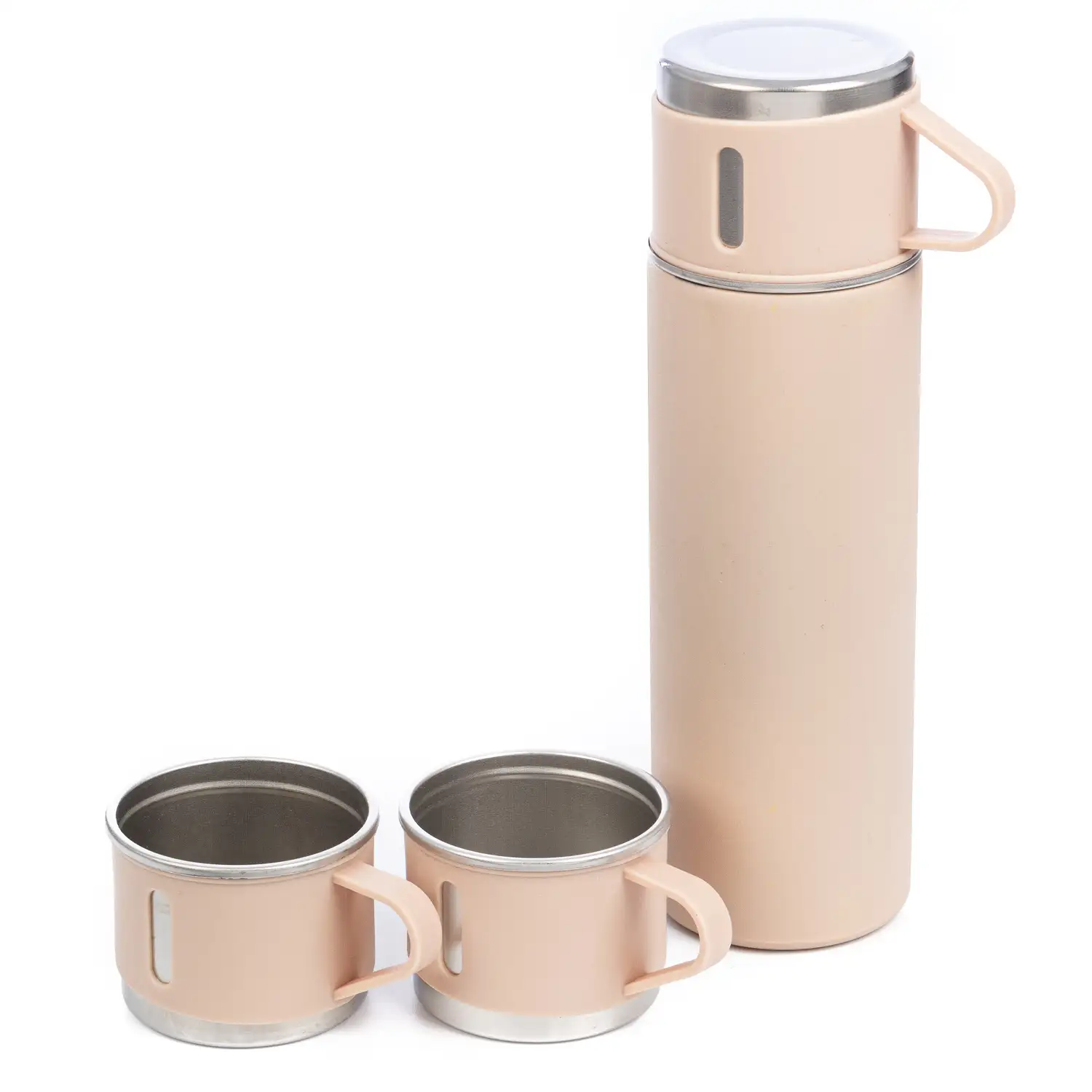 Juego de termo de 500ml y 3 tazas aislantes. Matenimiento de frio y calor de 6 a 12 horas.