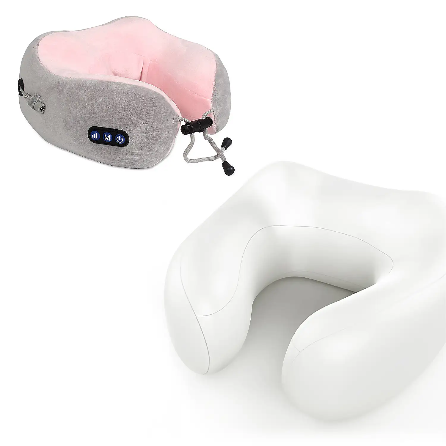 Almohada cervical de masaje con 2 modos y calor infrarrojo. Espuma viscolástica de alta densidad.