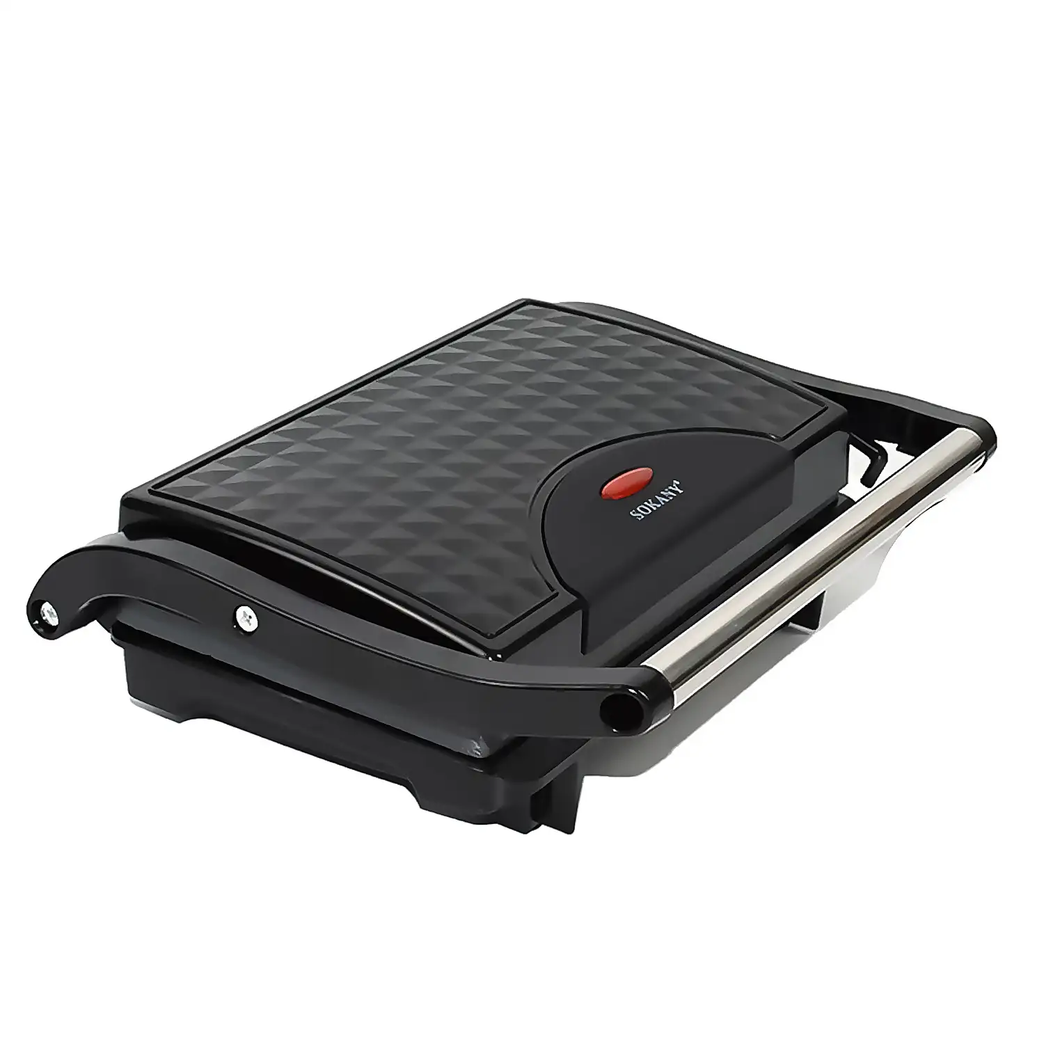 Gril de 1200W. Doble placa de cocción, antiadherente, lavable en lavavajillas.