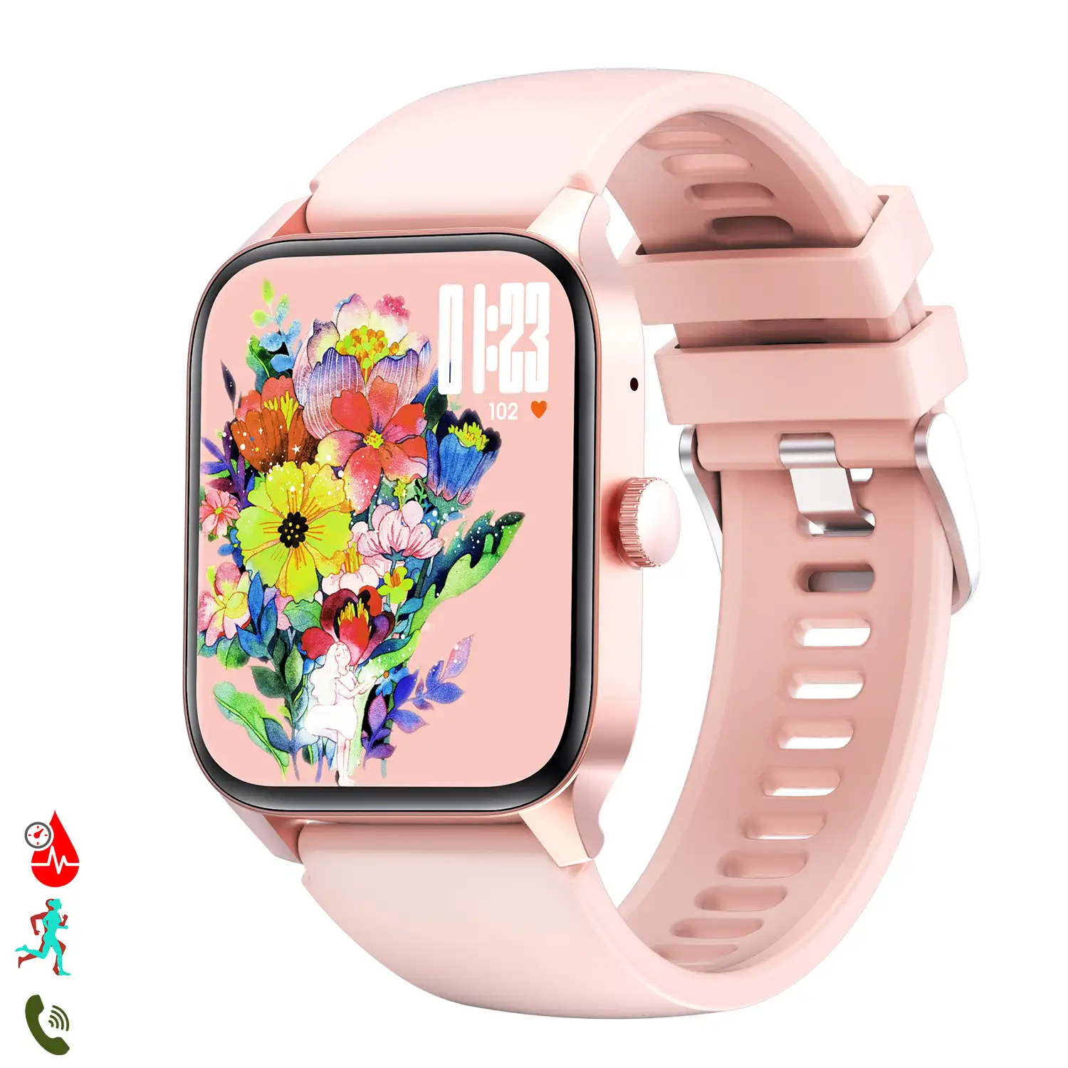 Smartwatch QS56. Llamadas Bluetooth, más de 100 modos deportivos. Medición de pasos, calorías y distancia.