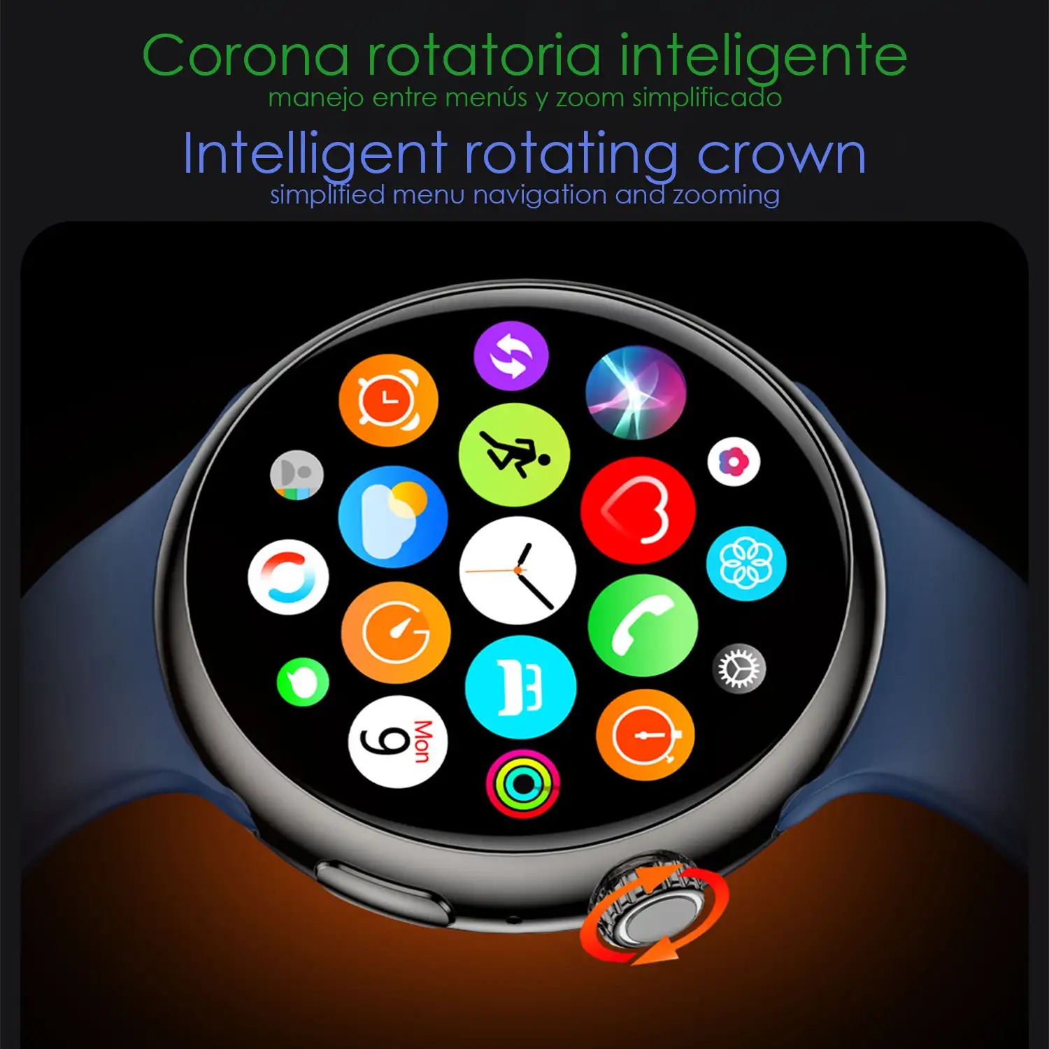 Smartwatch Z12 Pro con monitor de tensión cardiaco avanzado, O2, termómetro. Múltiples modos deportivos. Doble correa.