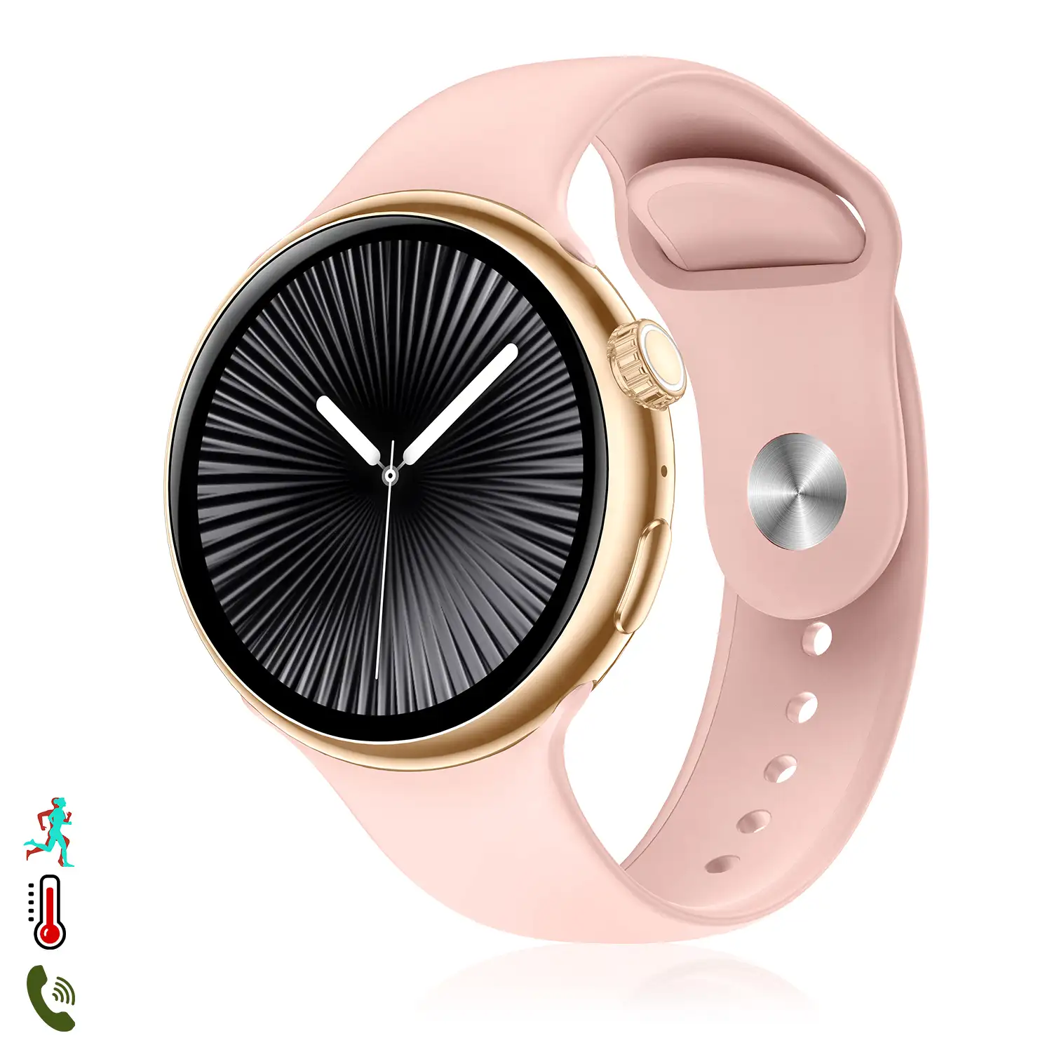 Smartwatch Z12 Pro con monitor de tensión cardiaco avanzado, O2, termómetro. Múltiples modos deportivos. Doble correa.