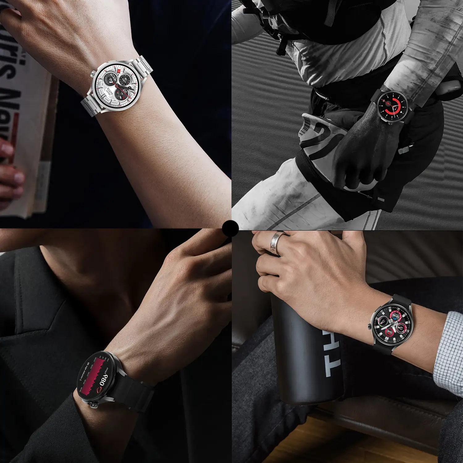 Smartwatch M103 con monitor cardiovascular, varios modos de deporte. Correa de metal + correa de silicona y auriculares TWS.