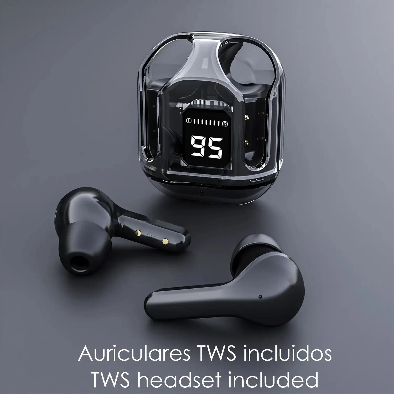Smartwatch M103 con monitor cardiovascular, varios modos de deporte. Correa de metal + correa de silicona y auriculares TWS.