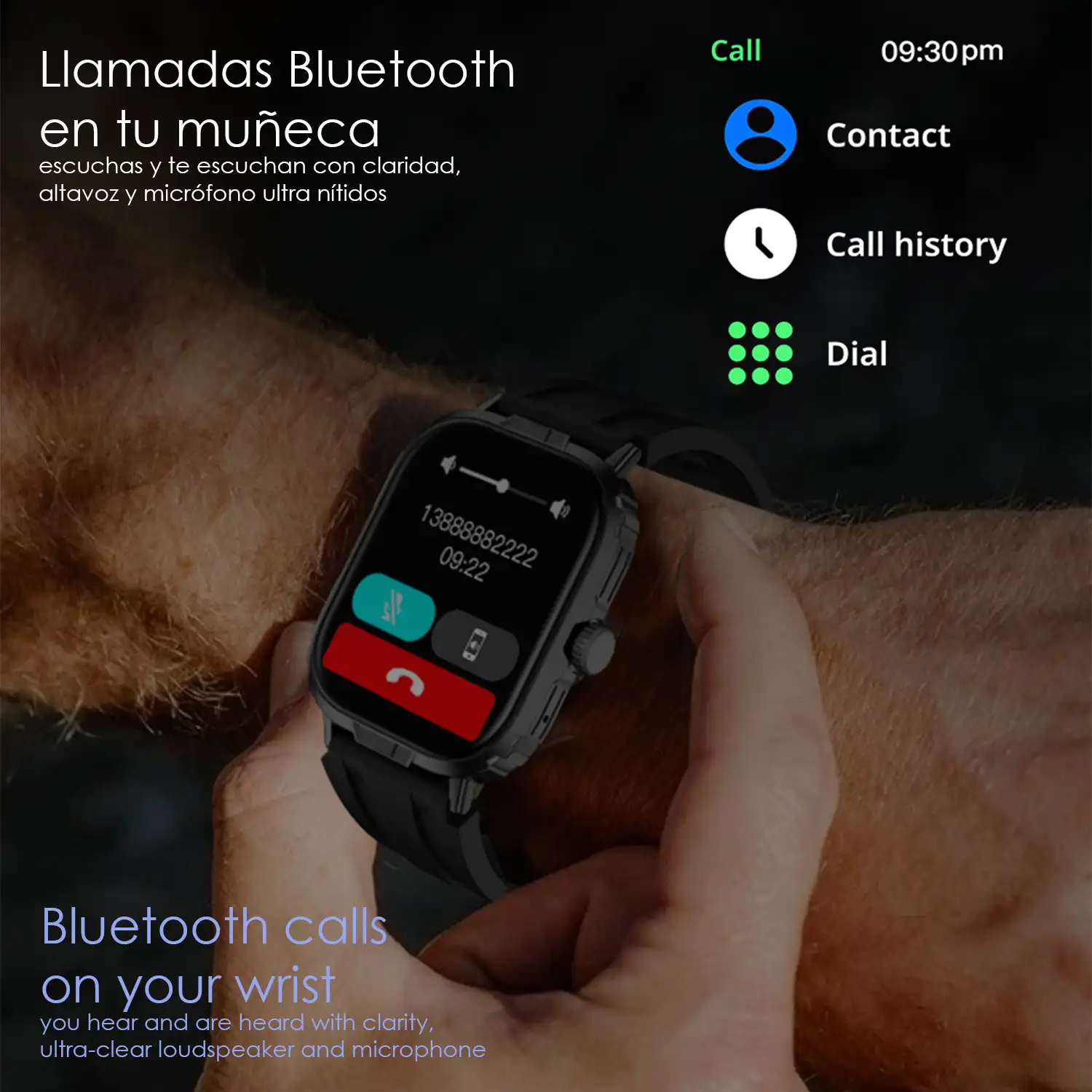 Smartwatch M106 con doble correa una de silicona y otra de nylon. Notificaciones de Apps, monitor de salud, modos deportivos.