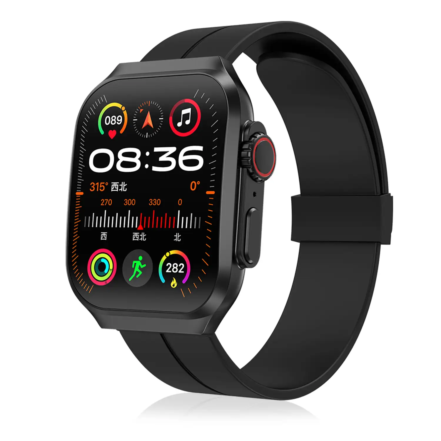 Smartwatch OP88. Pantalla curva AMOLED de 1.95 px, con llamadas Bluetooth, monitor de salud, corona multifunción.