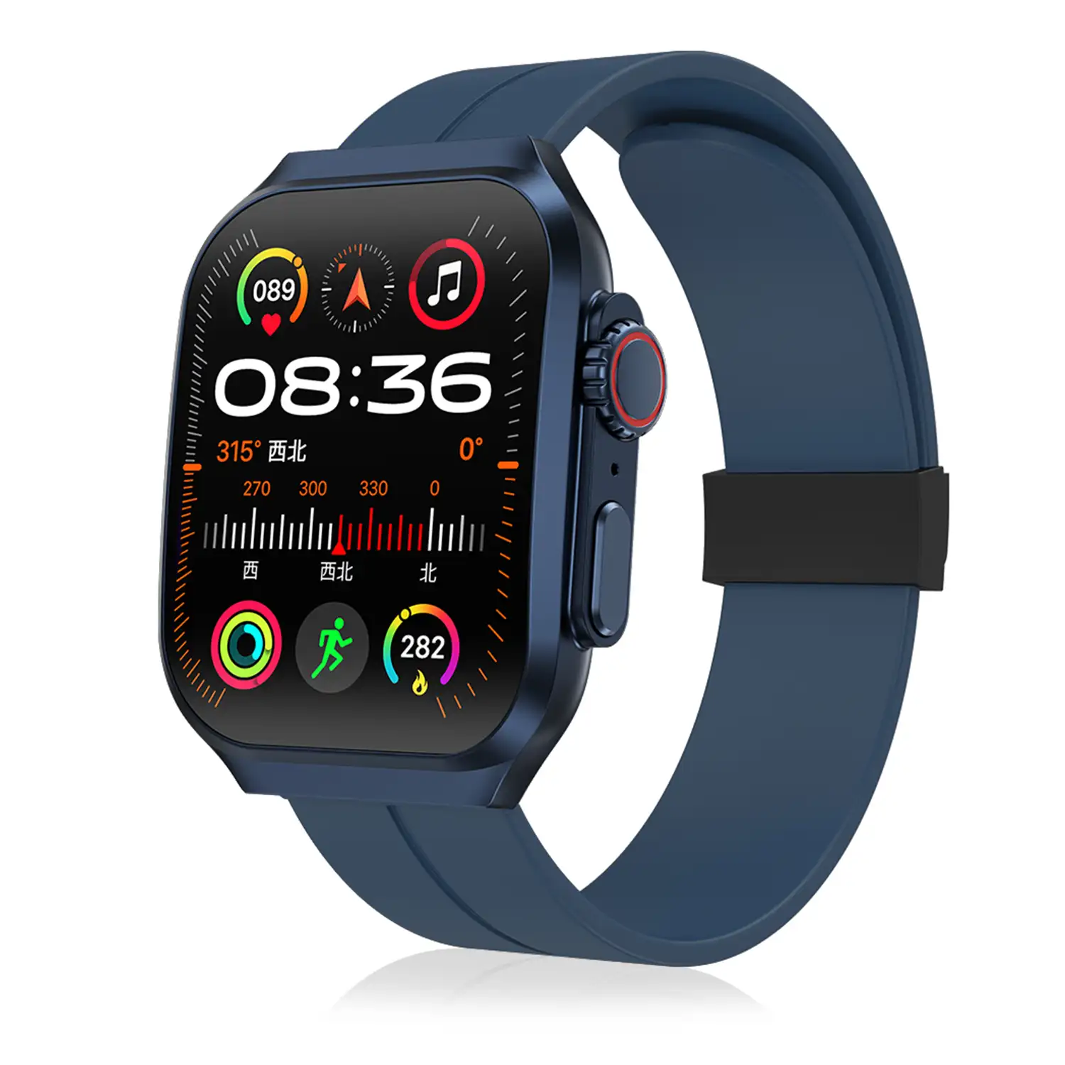 Smartwatch OP88. Pantalla curva AMOLED de 1.95 px, con llamadas Bluetooth, monitor de salud, corona multifunción.