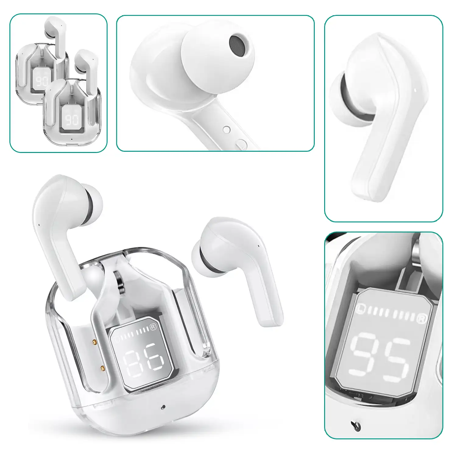Pack de 2 Smartwatch S9, con 2 auriculares TWS, y juego de 4 correas. Sensor de medición de ritmo cardíaco, presión arterial, oxígeno en sangre y ECG. Varios modos deportivos.