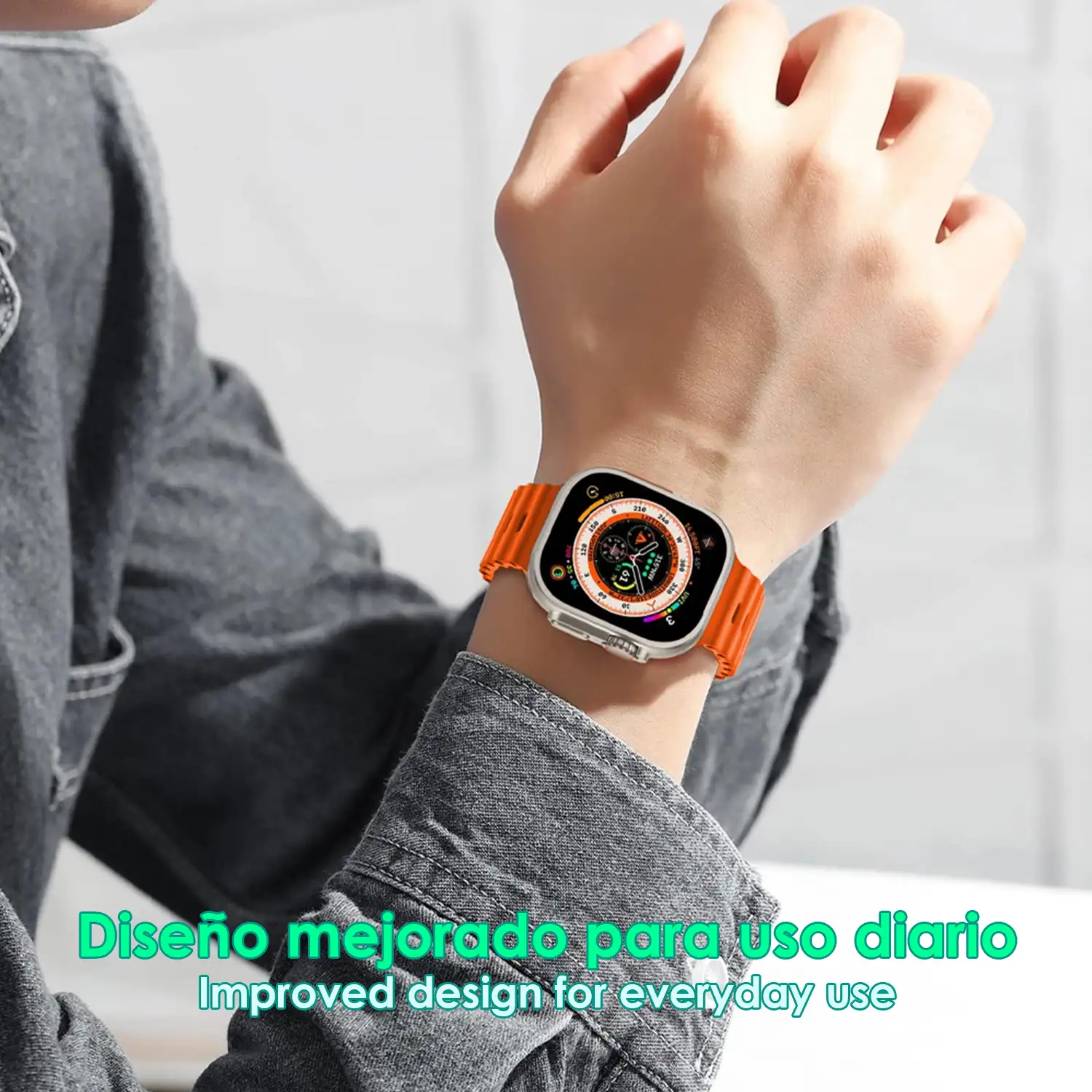 Smartwatch S9 Ultra con corona multifunción, monitor cardiaco, llamadas Bluetooth, con 3 correas.