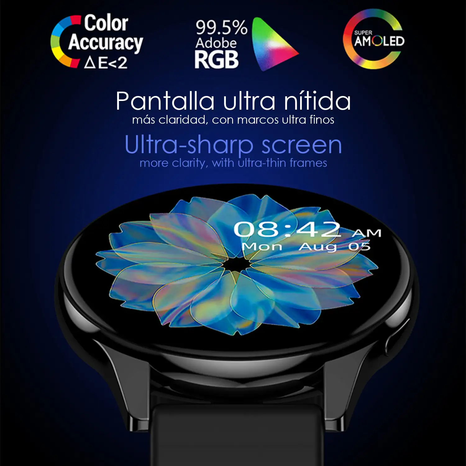 Smartwatch T2 Pro con pantalla AMOLED de 1.52