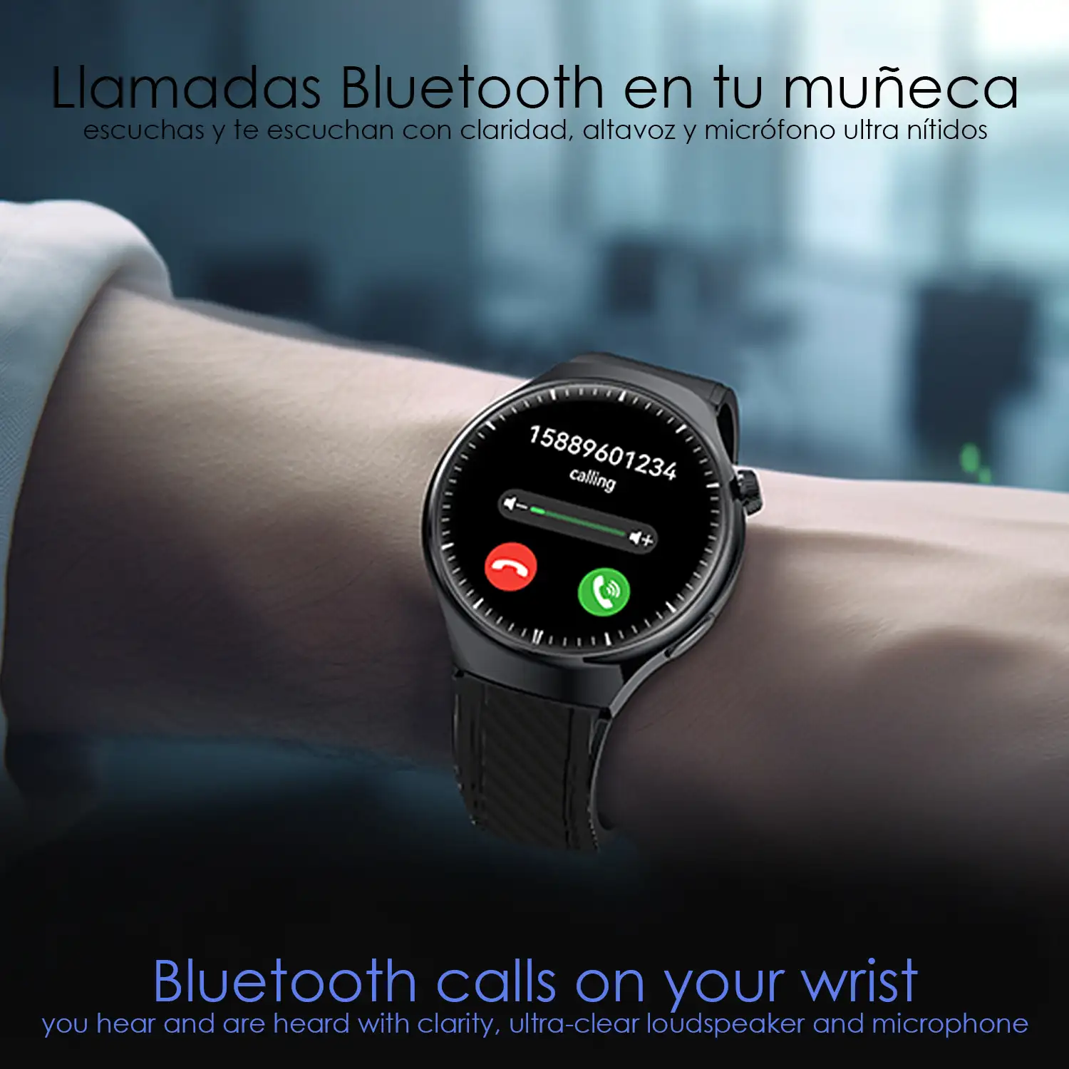 Smartwatch Watch 4 Pro con llamadas Bluetooth, dos correas (metal y cuero), modos de deporte, monitoreo de salud y corona multifunción