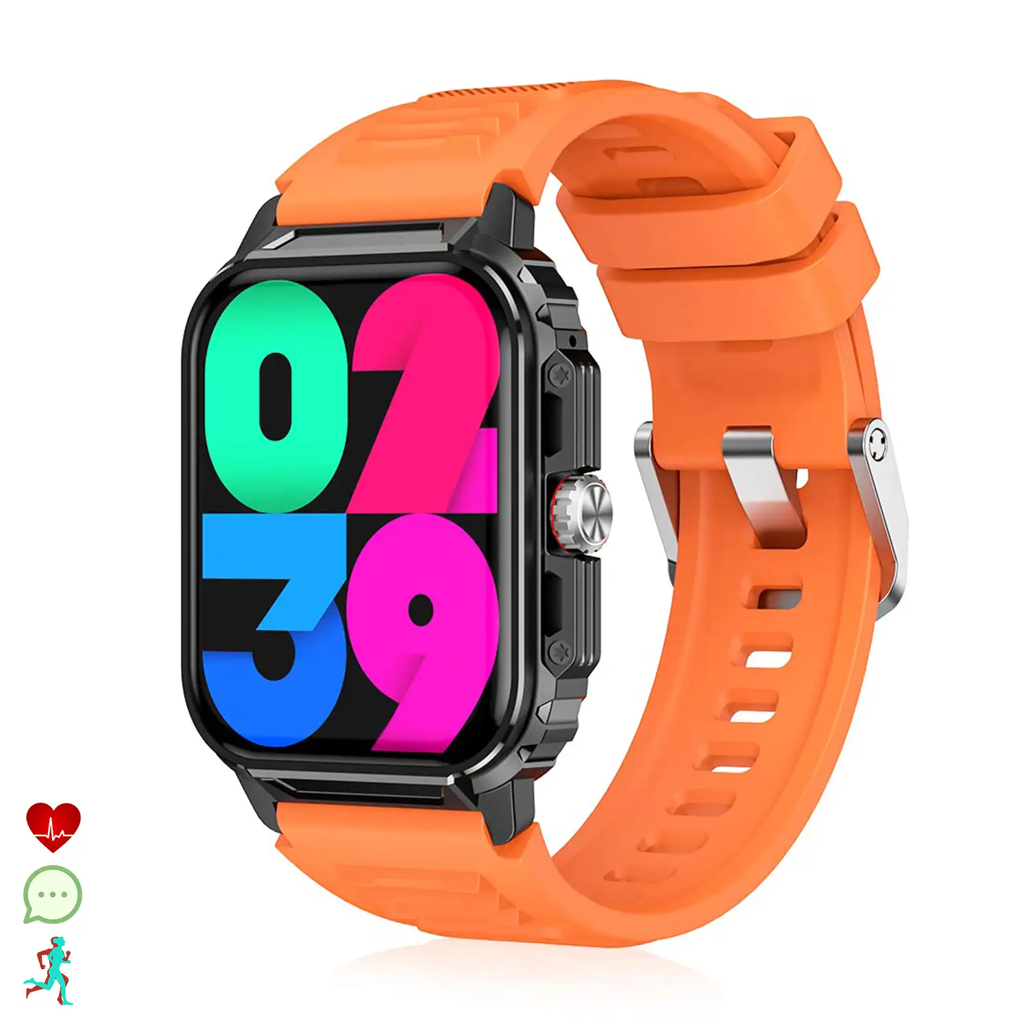 Smartwatch Y1 con monitor de salud avanzado, llamadas Bluetooth y más de 50 modos de deporte.