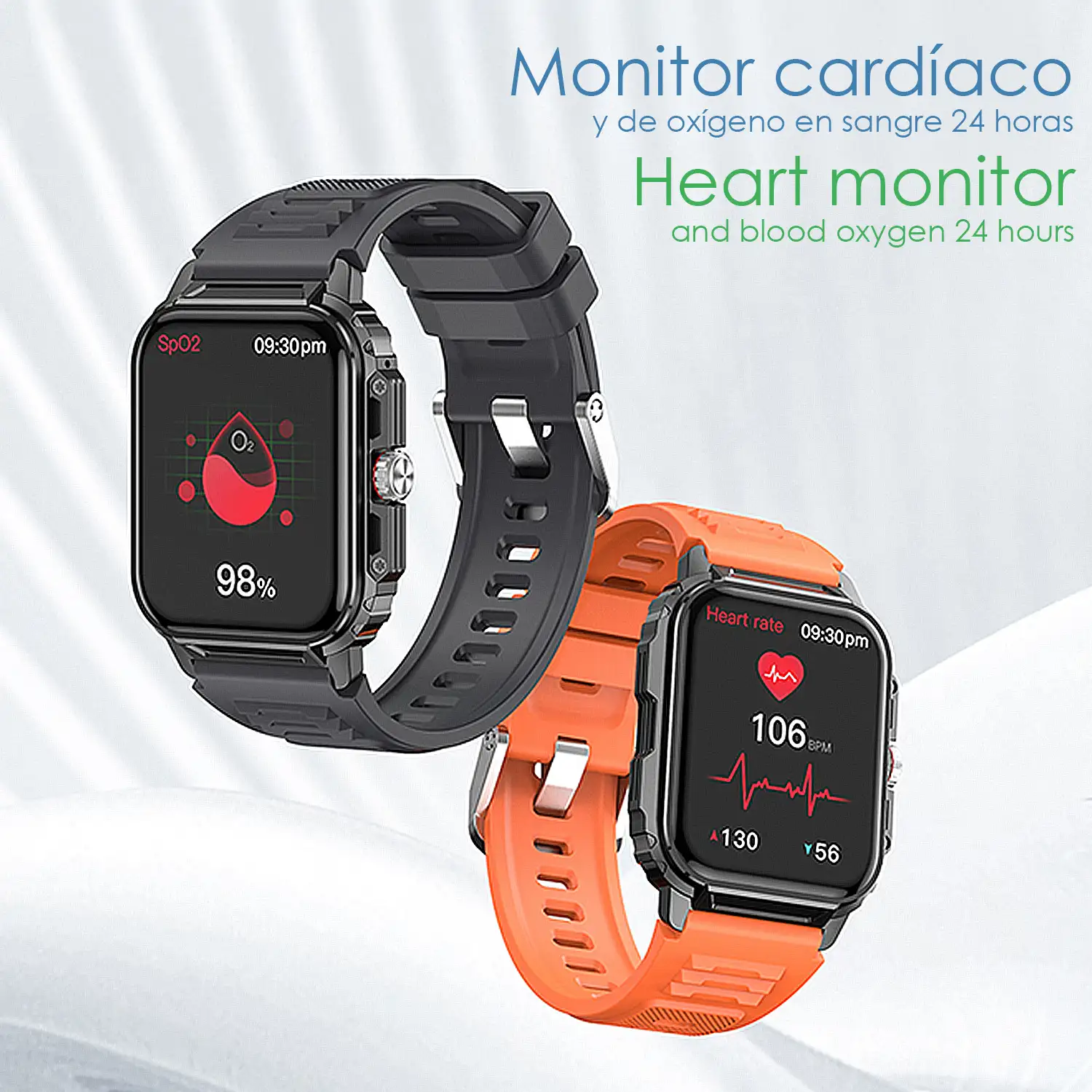 Smartwatch Y1 con monitor de salud avanzado, llamadas Bluetooth y más de 50 modos de deporte.