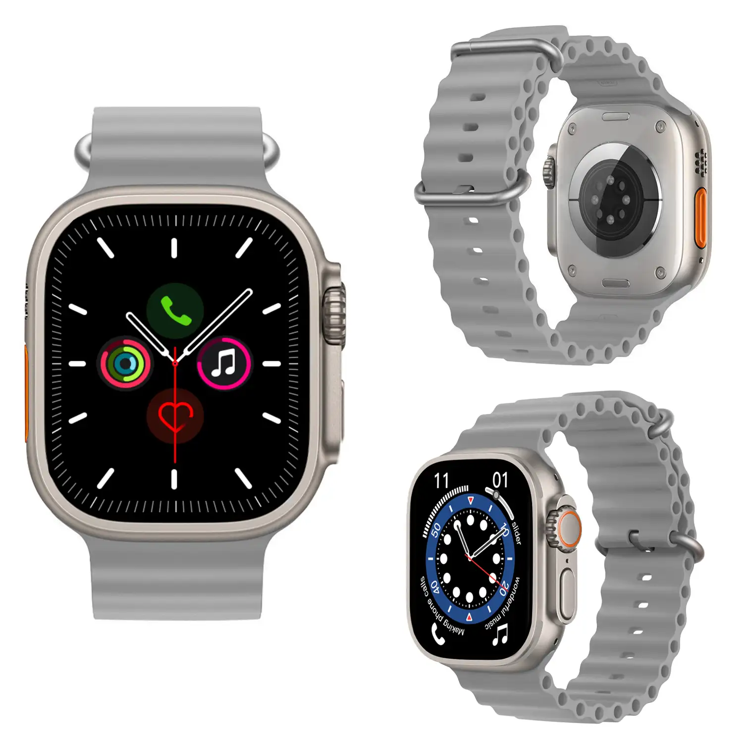 Smartwatch Z55 Ultra2 con llamadas Bluetooth, monitor de salud, modos deportivos, corona multifunción y botón de acceso rápido configurable.