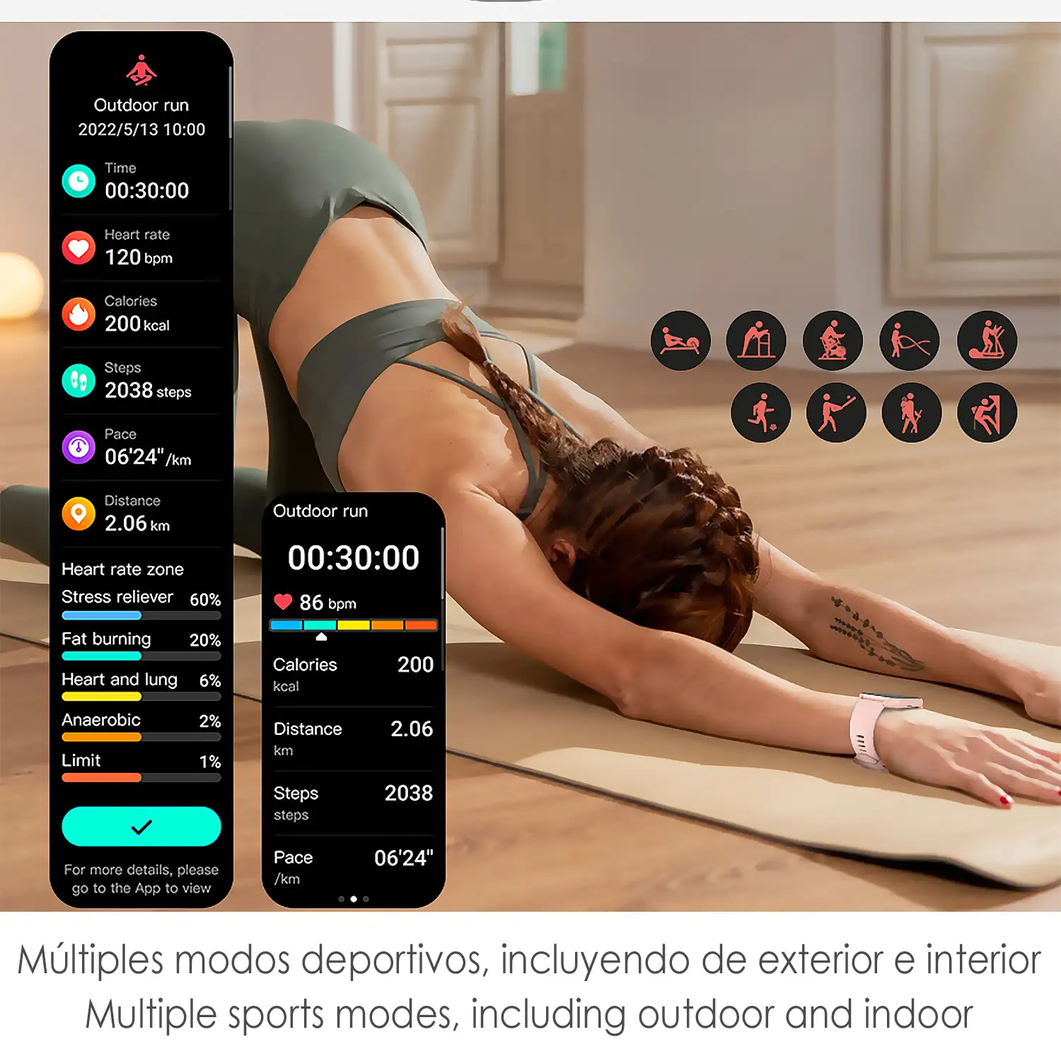 Smartwatch DM60 , multitud de modos deportivos y mediciones de salud. Llamadas bluetooth y avisos de notificaciones.