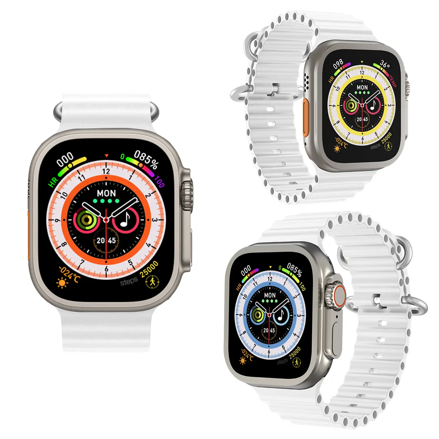 Smartwatch J68+ modos de deporte y sensores de salud, avisos de notificaciones y llamadas bluetooth. Corona multifunción.