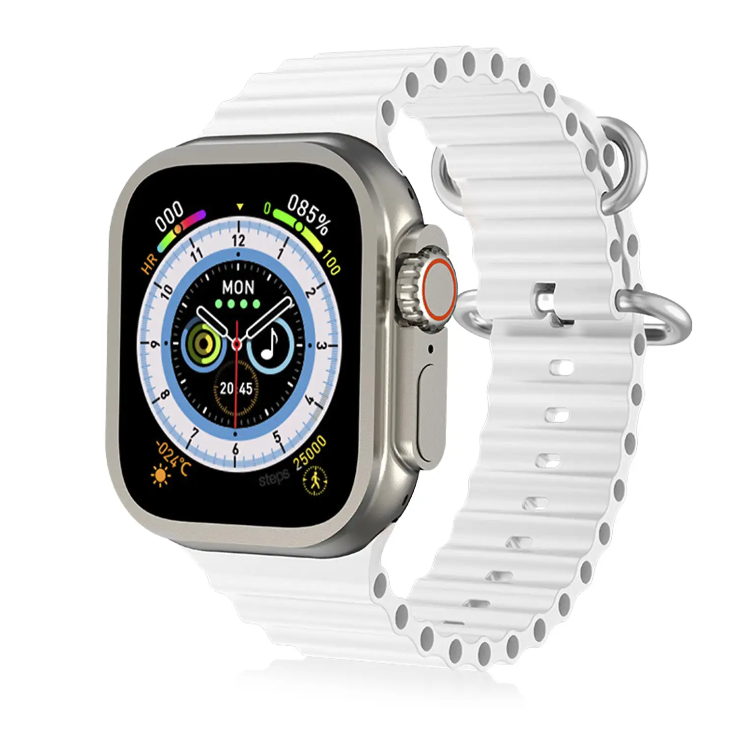 Smartwatch J68+ modos de deporte y sensores de salud, avisos de notificaciones y llamadas bluetooth. Corona multifunción.