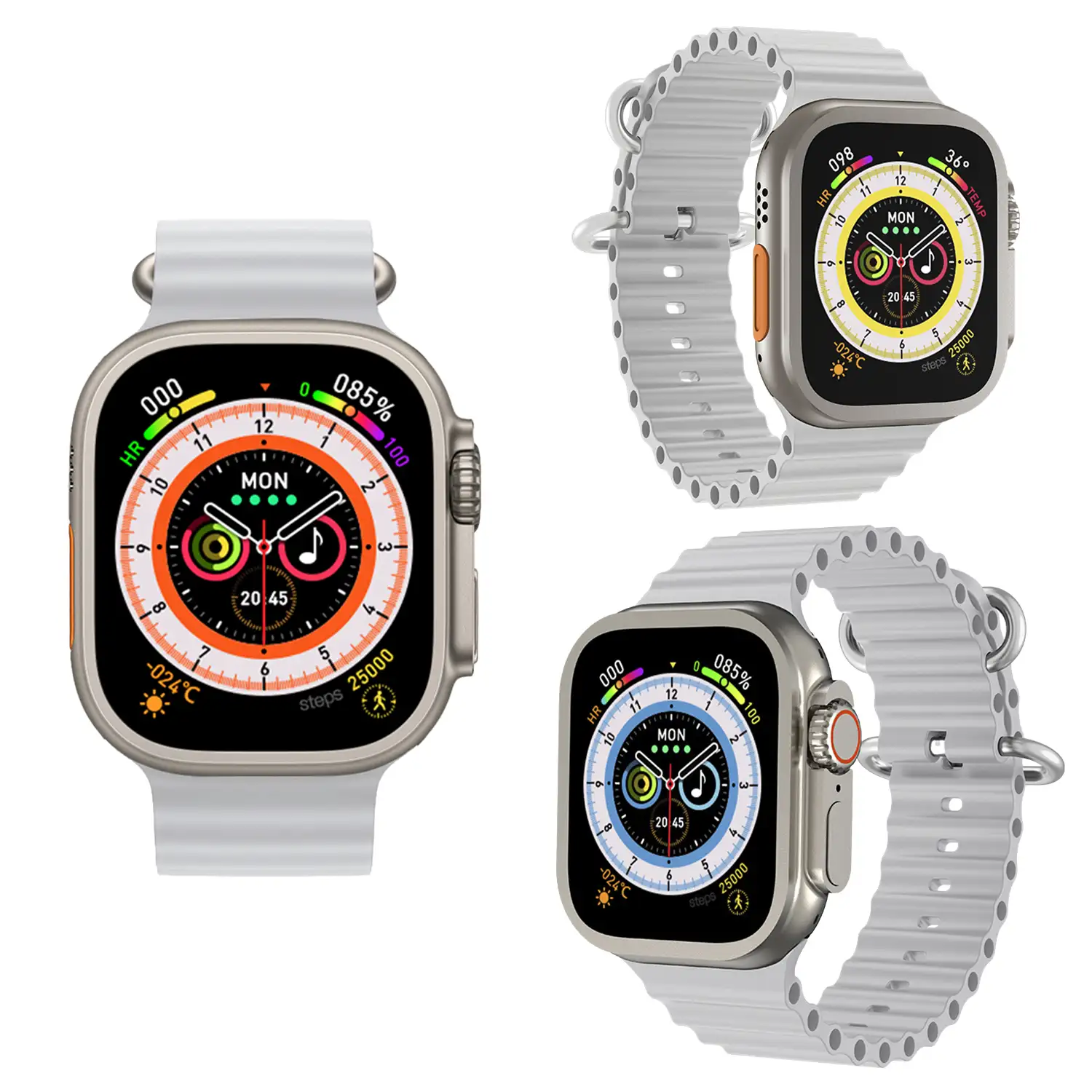 Smartwatch J68+ modos de deporte y sensores de salud, avisos de notificaciones y llamadas bluetooth. Corona multifunción.