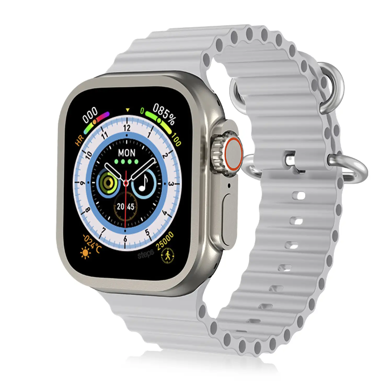 Smartwatch J68+ modos de deporte y sensores de salud, avisos de notificaciones y llamadas bluetooth. Corona multifunción.
