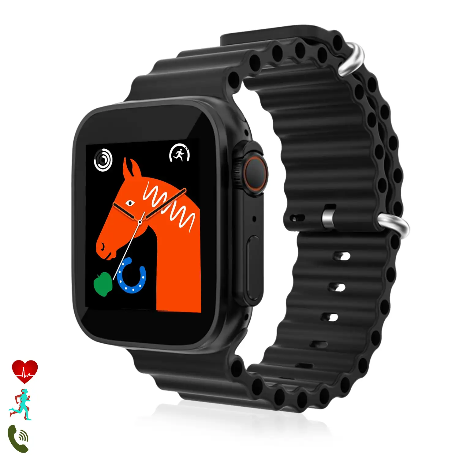 Smartwatch T500 Ultra, aviso de notificaciones, teclado de llamada bluetooth, modos de deporte y monitor cardiaco.