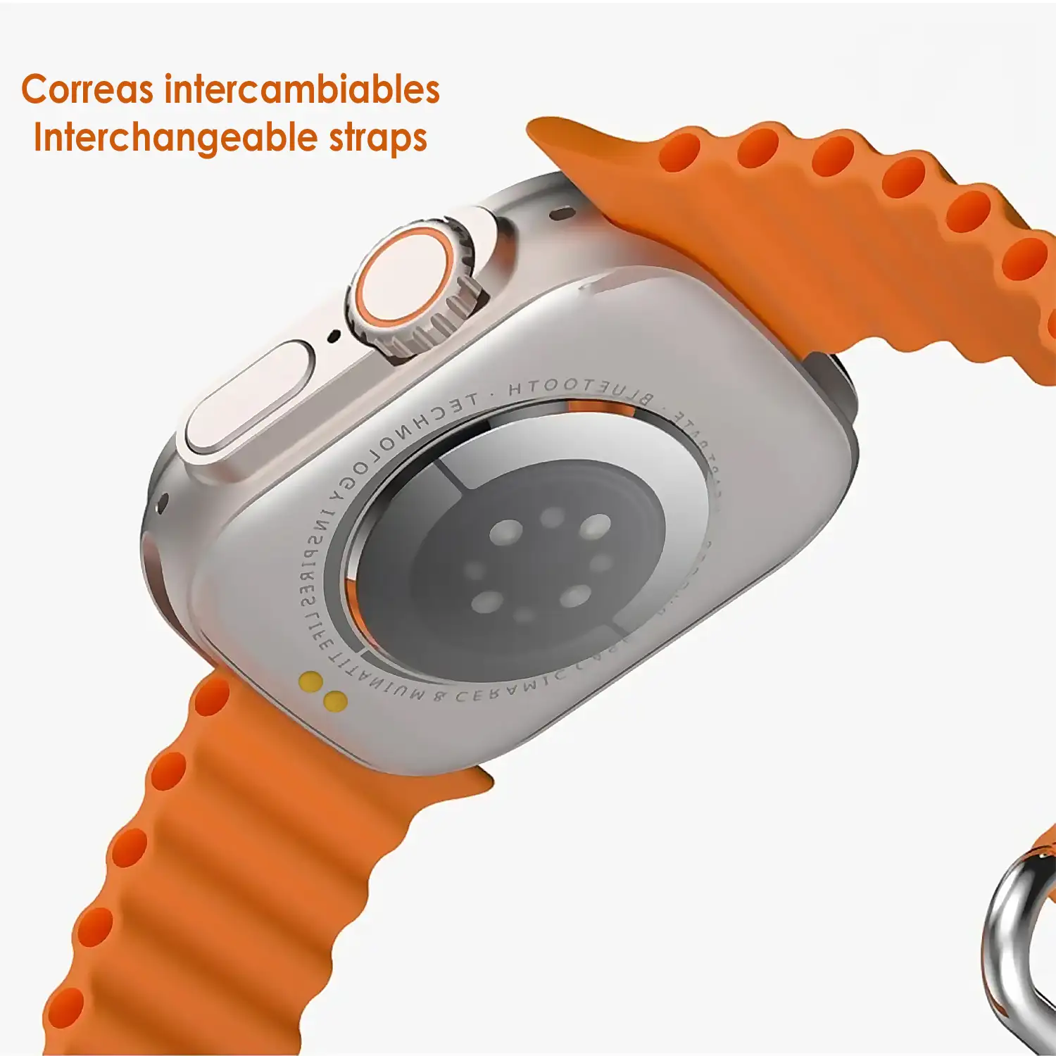 Smartwatch T500 Ultra, aviso de notificaciones, teclado de llamada bluetooth, modos de deporte y monitor cardiaco.