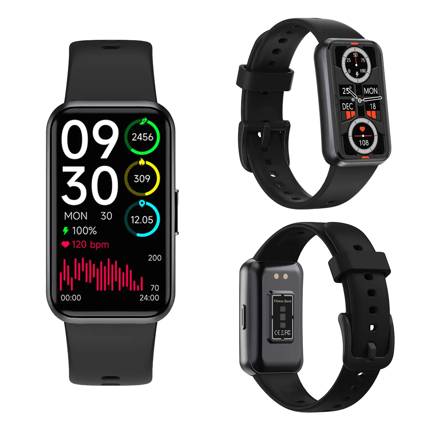Brazalete inteligente T54B con monitor de tensión y O2. Varios modos deportivos, notificaciones de apps.