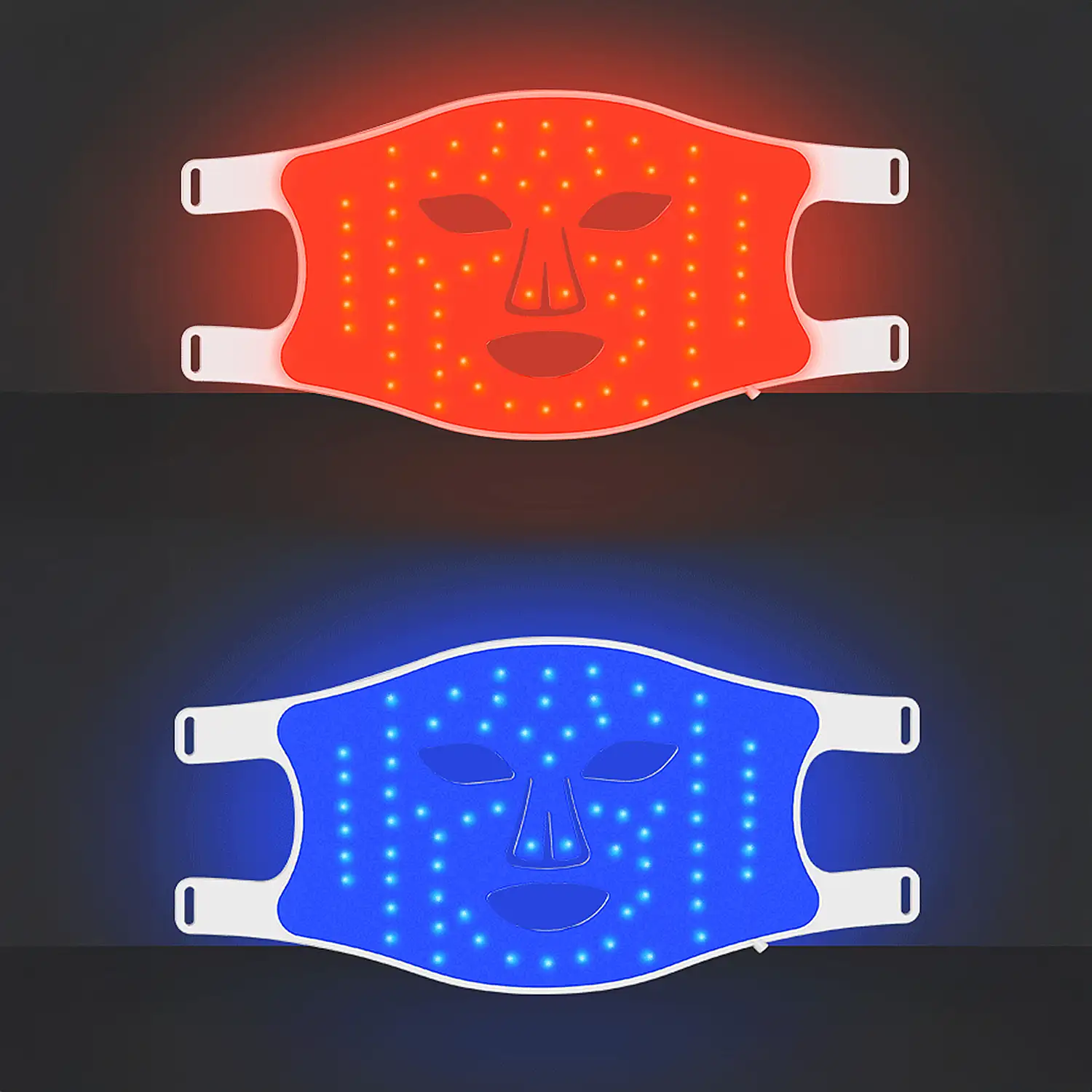 Máscara facial de tratamiento de luz LED con 4 colores.