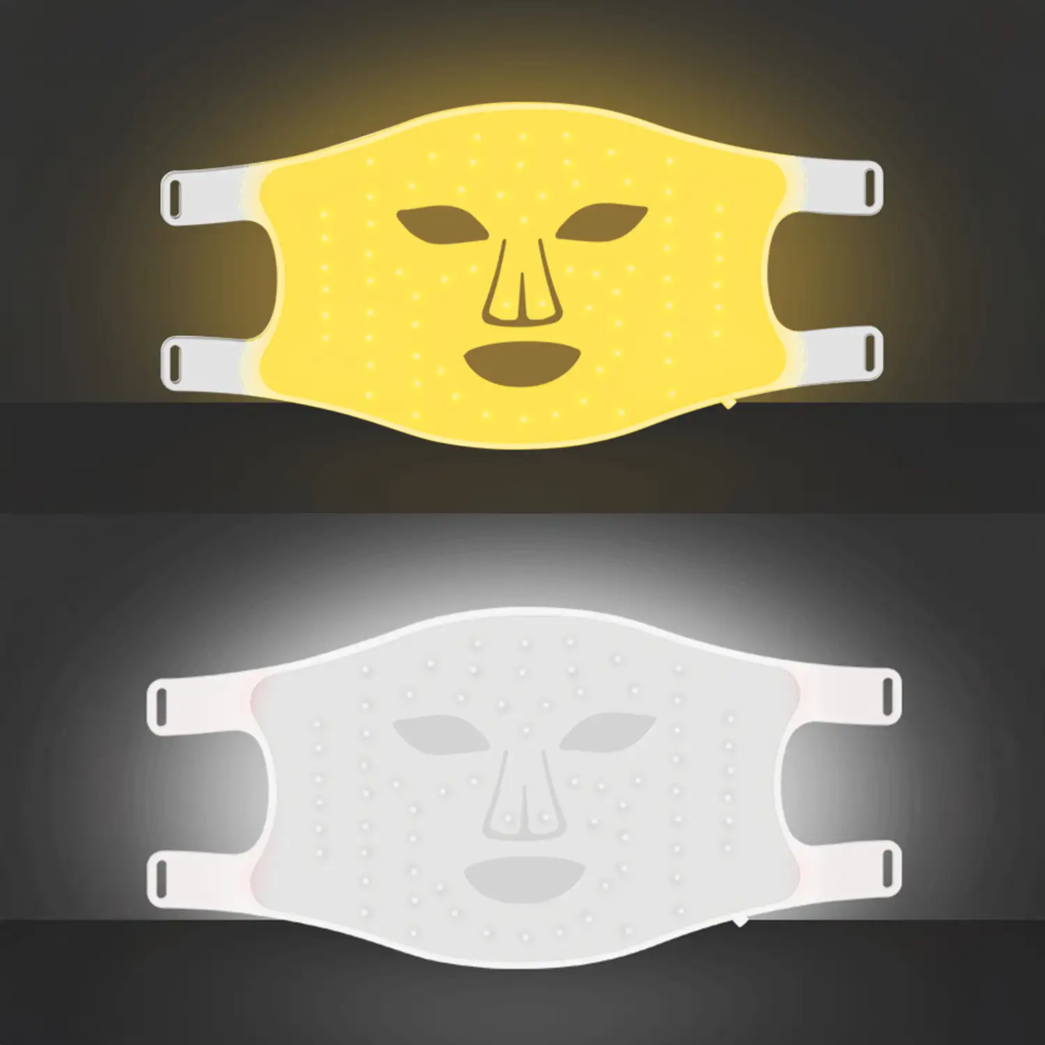 Máscara facial de tratamiento de luz LED con 4 colores.