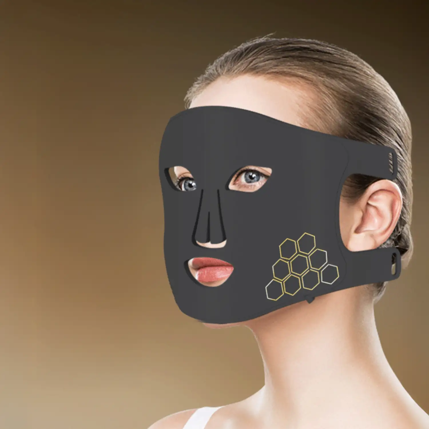 Máscara facial de tratamiento de luz LED con 4 colores.
