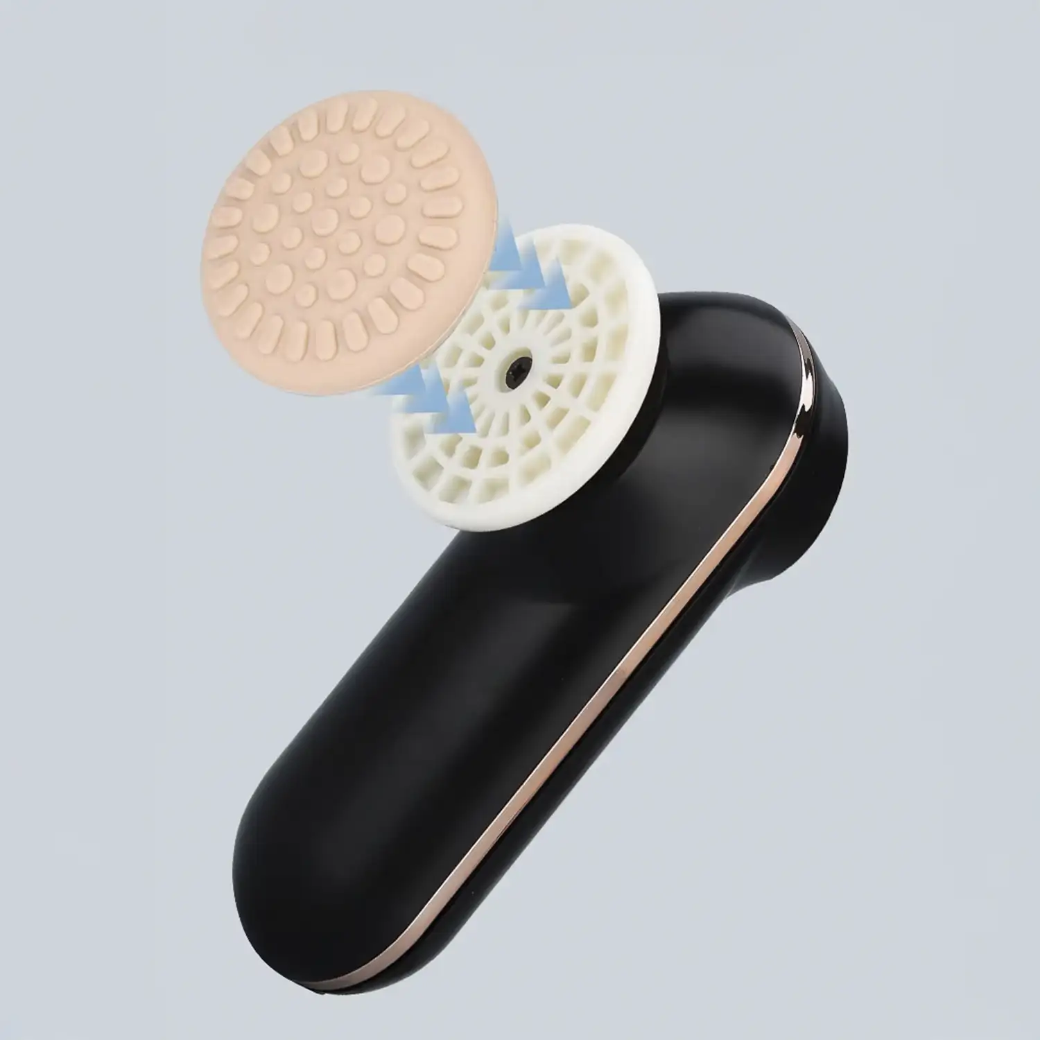 Masajeador electrónico, para el cuidado facial, ojos y cabeza. Con placa de calor de 3 niveles. 3 niveles de vibración.