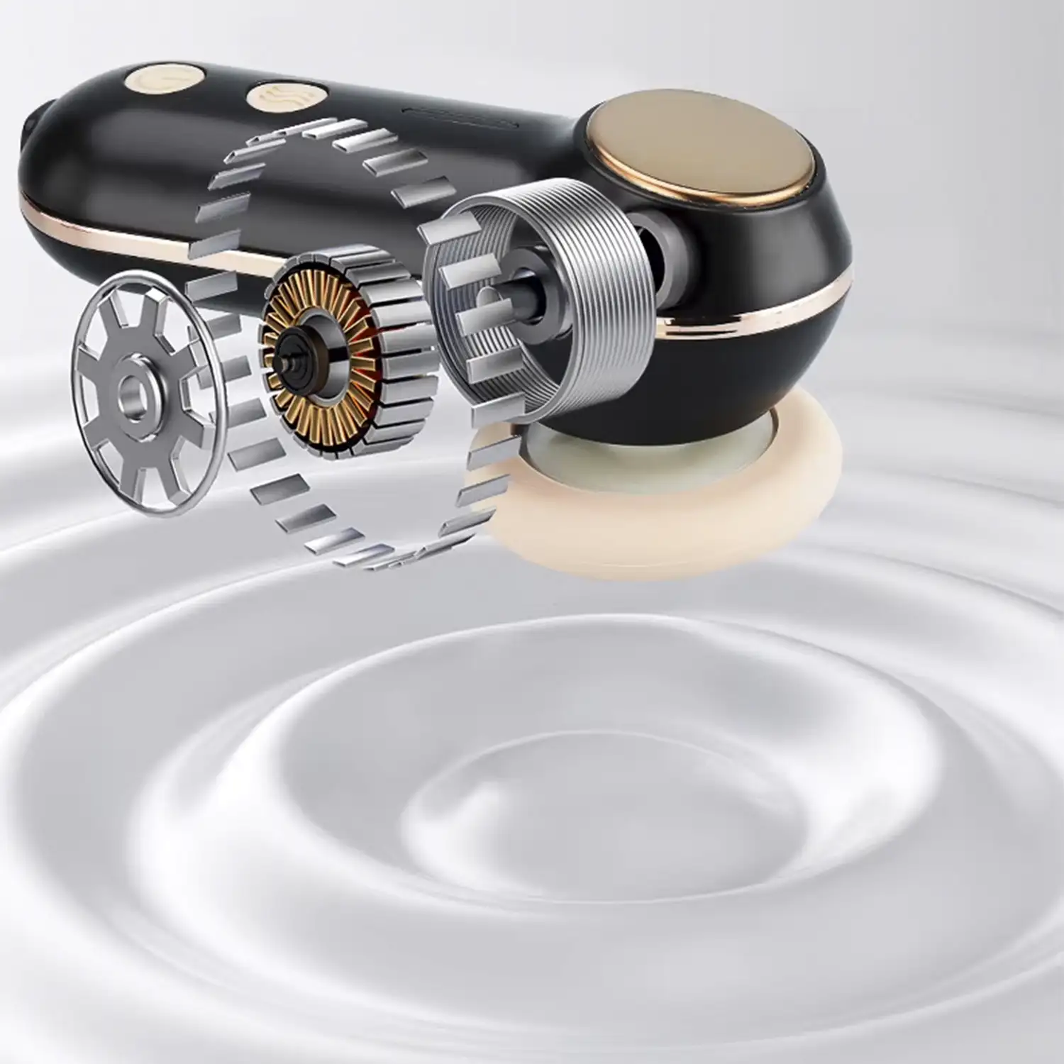 Masajeador electrónico, para el cuidado facial, ojos y cabeza. Con placa de calor de 3 niveles. 3 niveles de vibración.