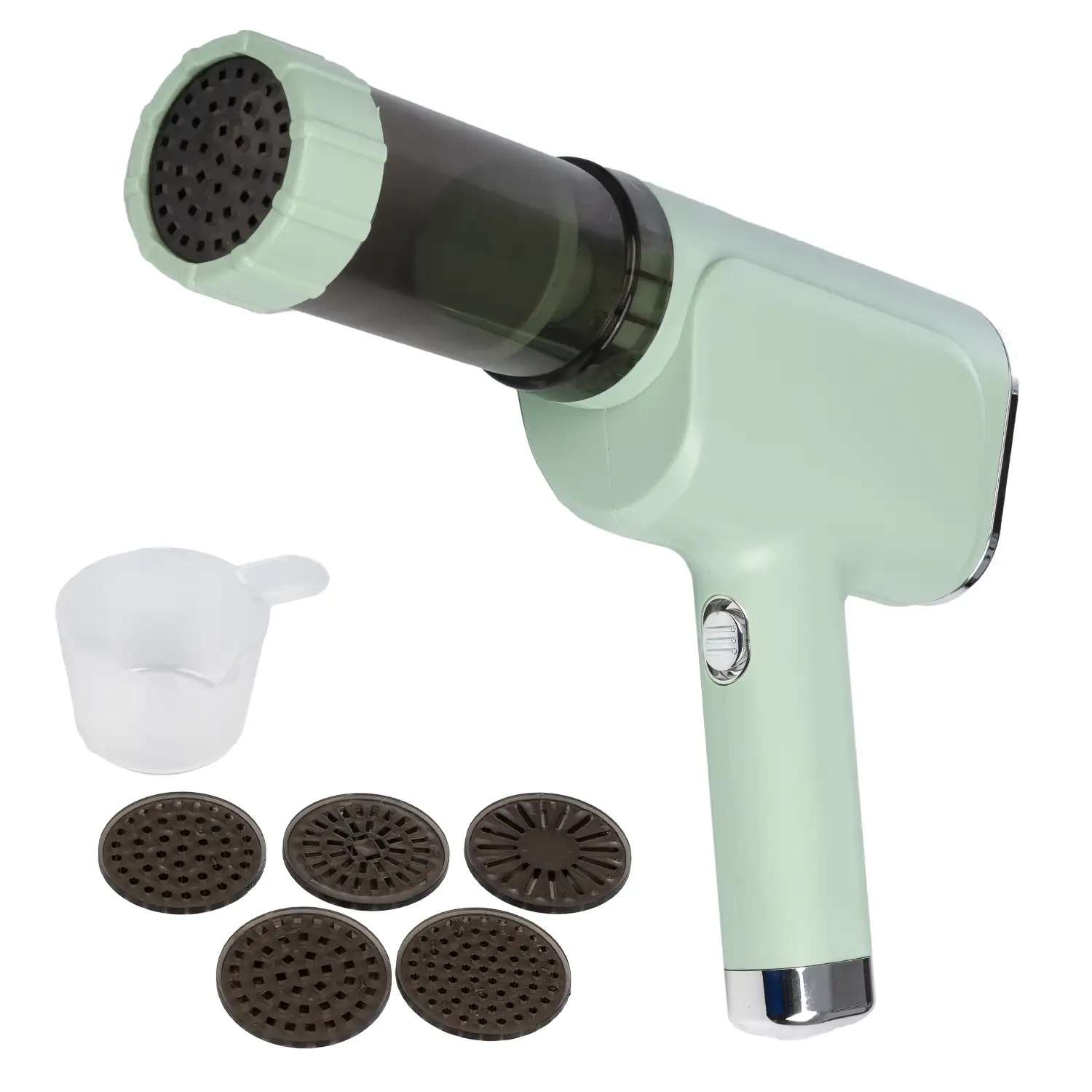  Maquina para hacer pasta con 40W, 200gr de capacidad y 5 moldes diferentes.