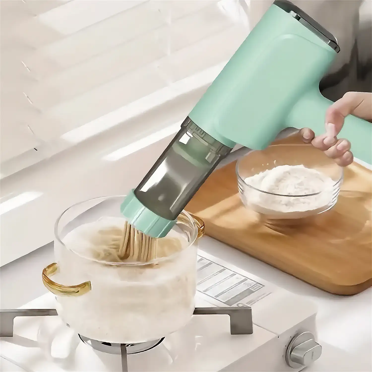  Maquina para hacer pasta con 40W, 200gr de capacidad y 5 moldes diferentes.