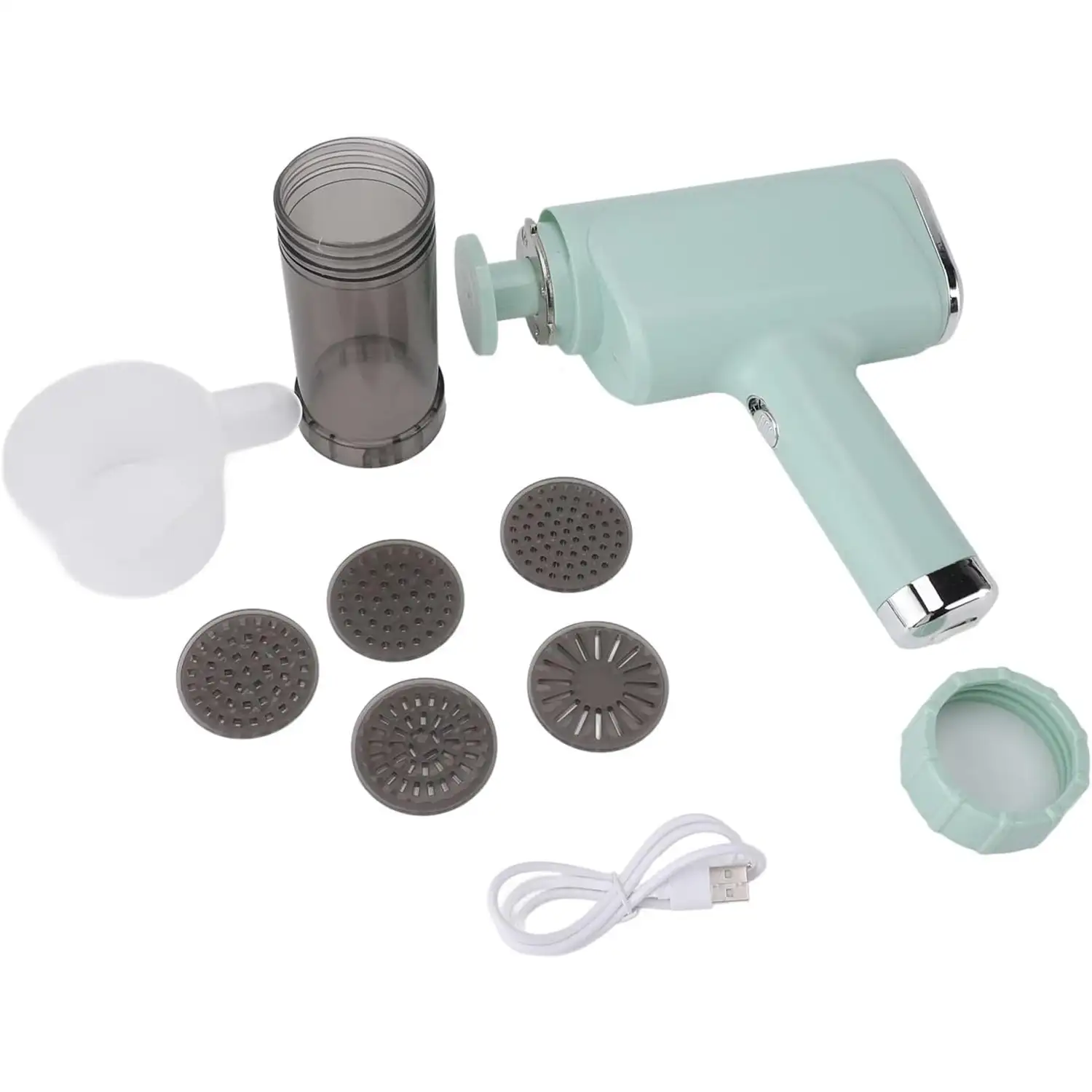 Maquina para hacer pasta con 40W, 200gr de capacidad y 5 moldes diferentes.