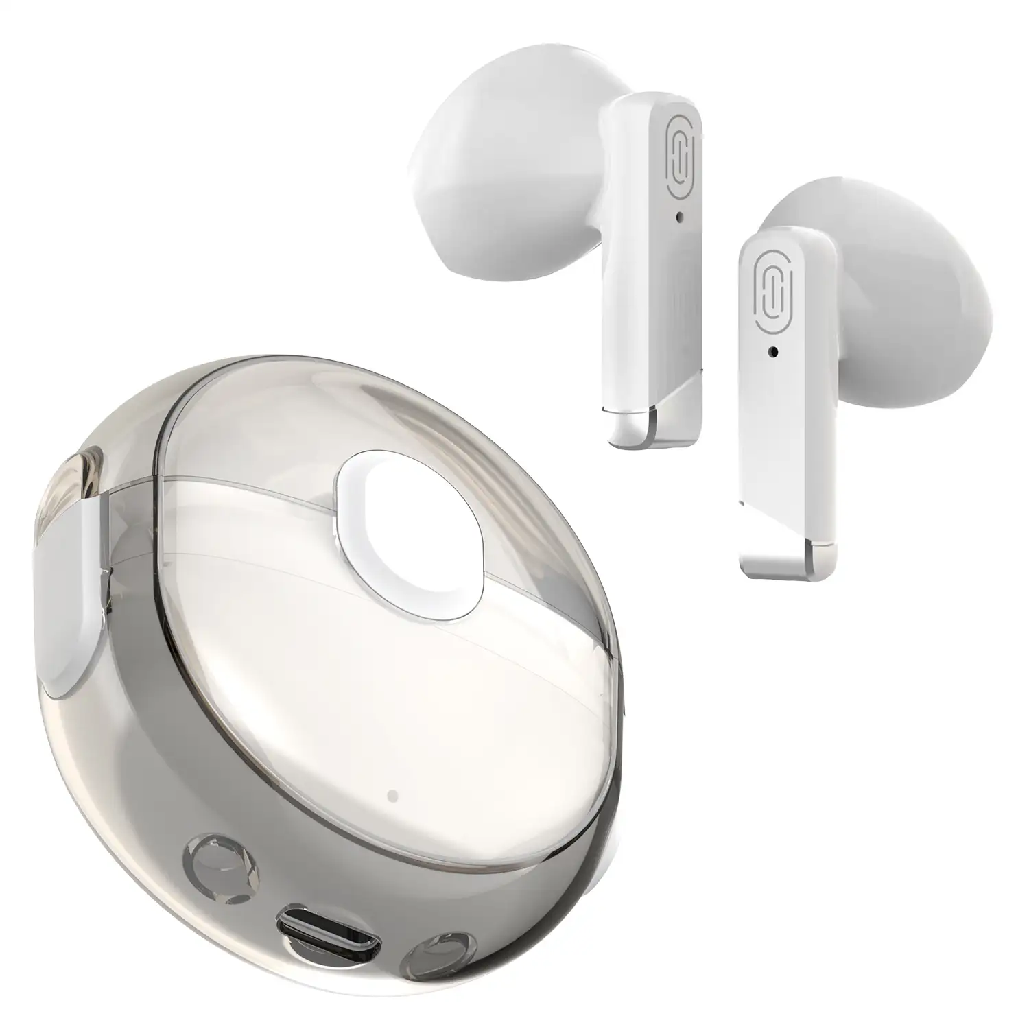 Auriculares TWS L12S Bluetooth 5.1. Control táctil. Base de carga 200mAh + 35mAh.