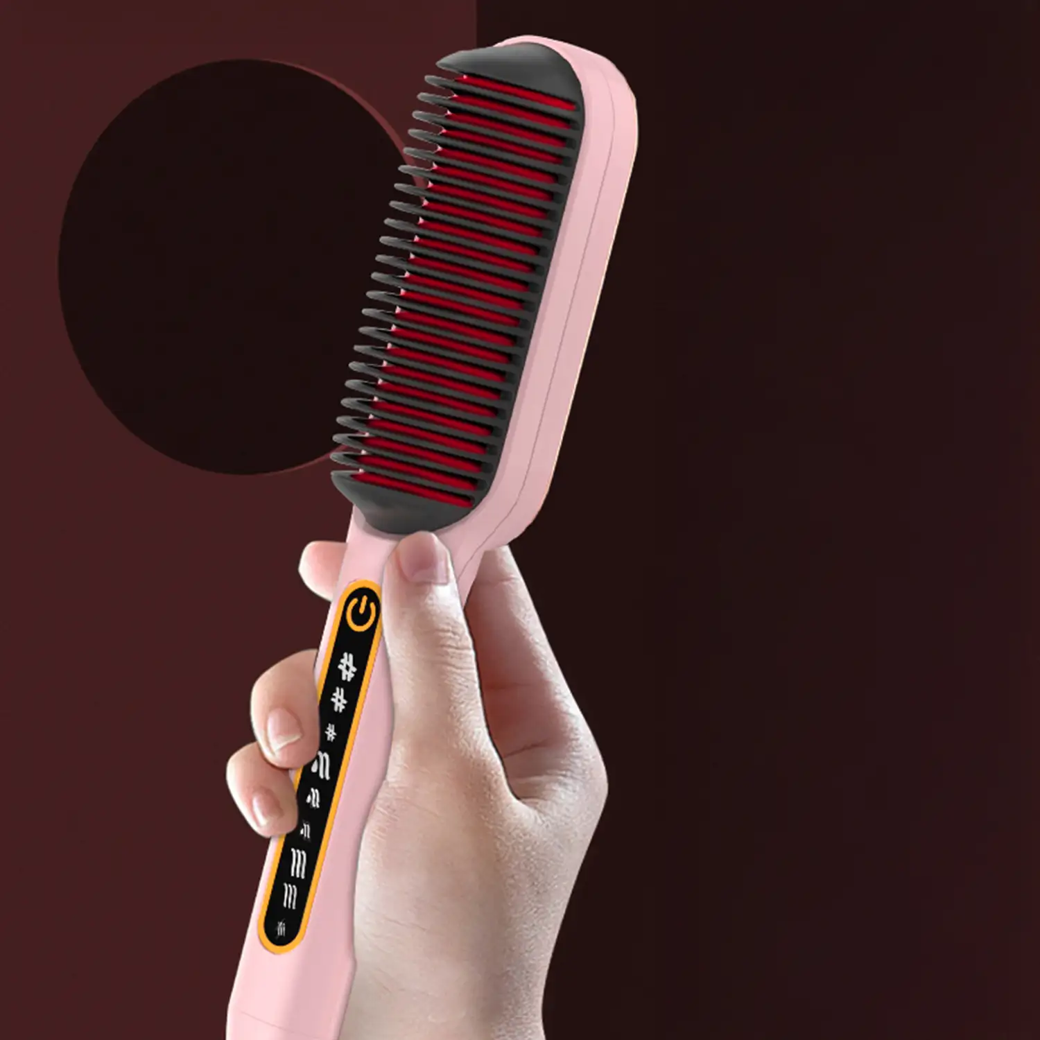 Cepillo alisador de pelo de 50W. 9 niveles de calor de 120°C a 210°C.