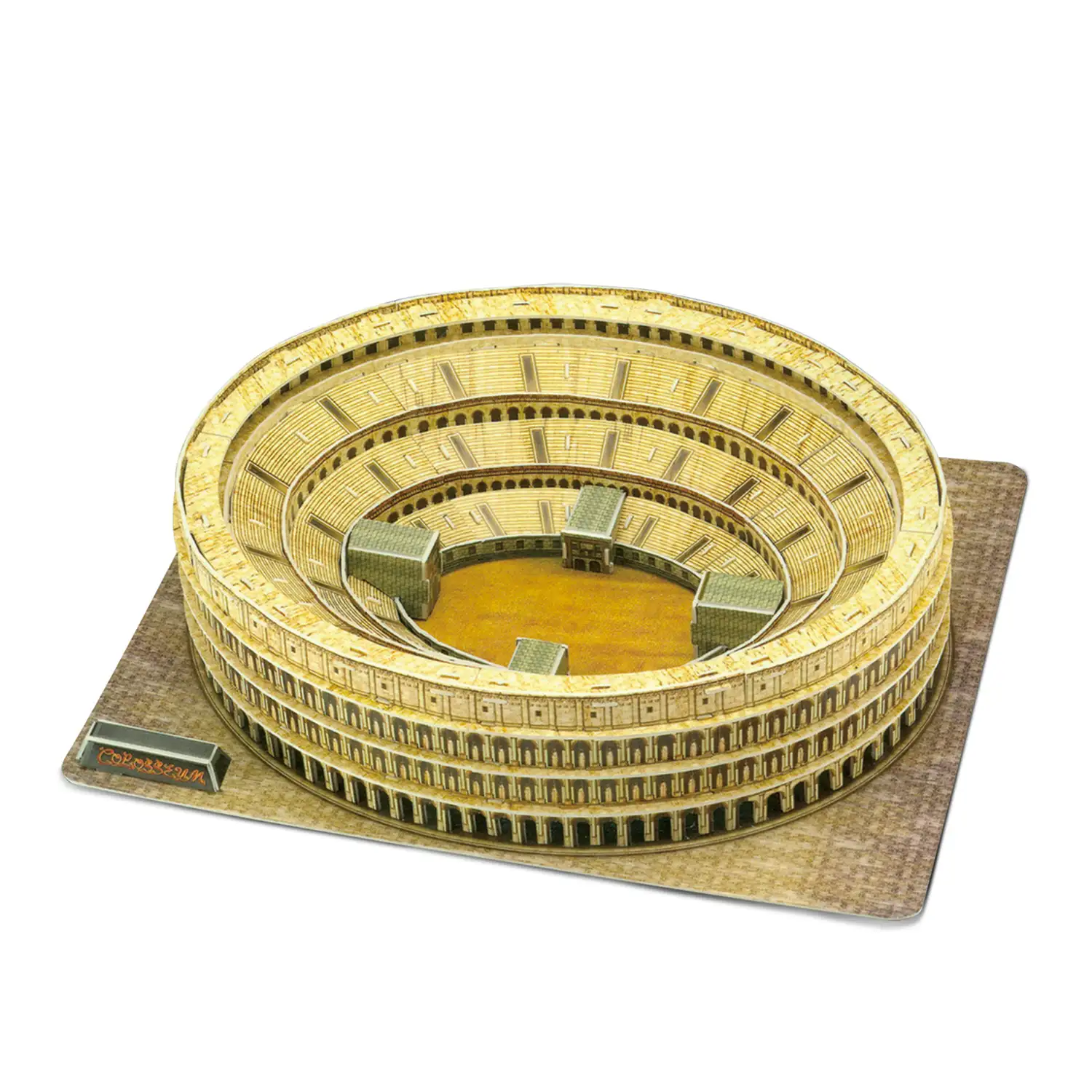 Puzle 3D de cartón del Coliseo en Roma. 84 piezas.