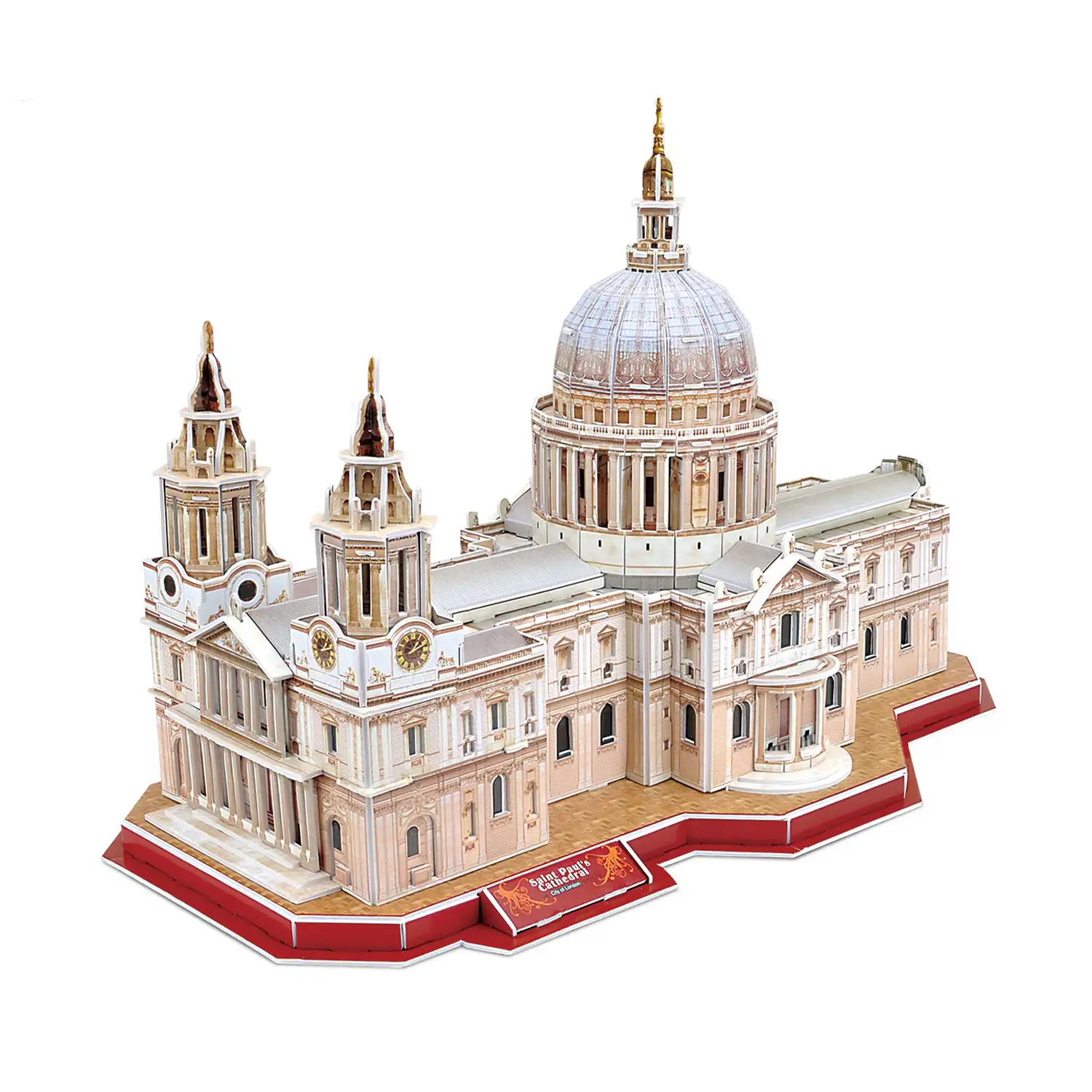 Puzle 3D de cartón de la Catedral de San Pablo en Londres. 107 piezas.