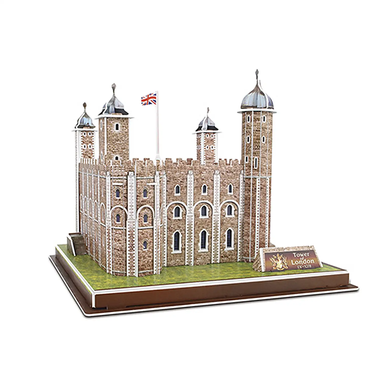 Puzle 3D de cartón de la Torre de Londres. 38 piezas.