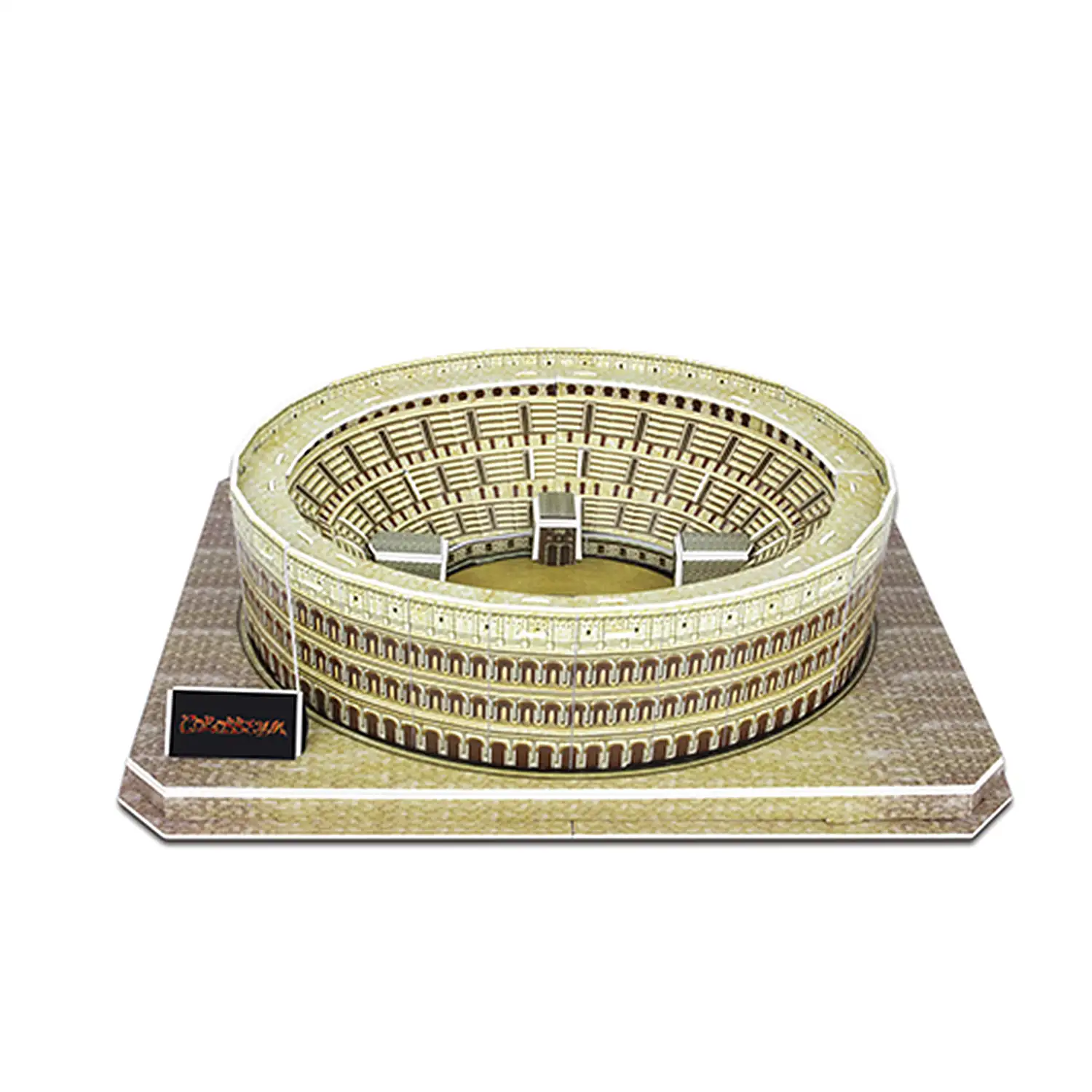 Puzle 3D de cartón del Coliseo en Roma. 38 piezas.