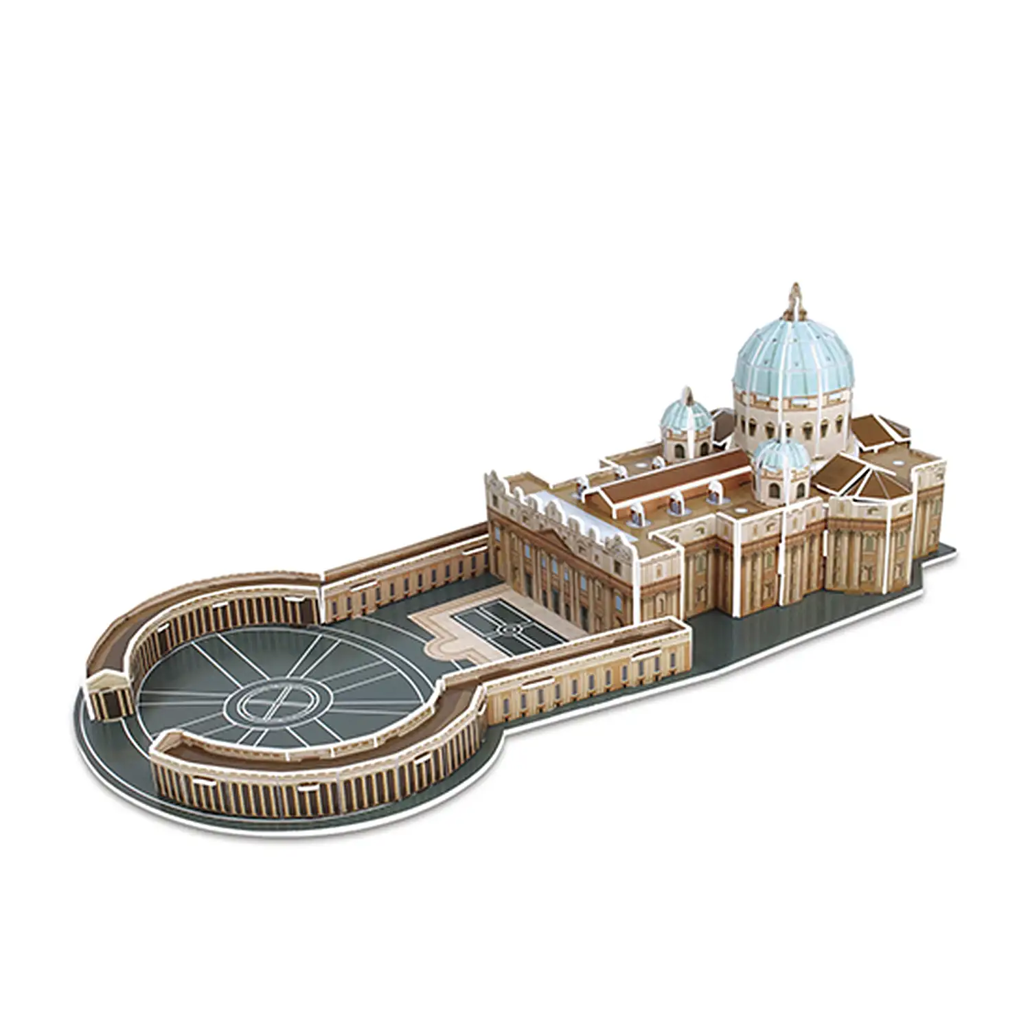 Puzle 3D de cartón de la Basílica de San Pedro en la Ciudad del Vaticano. 44 piezas.