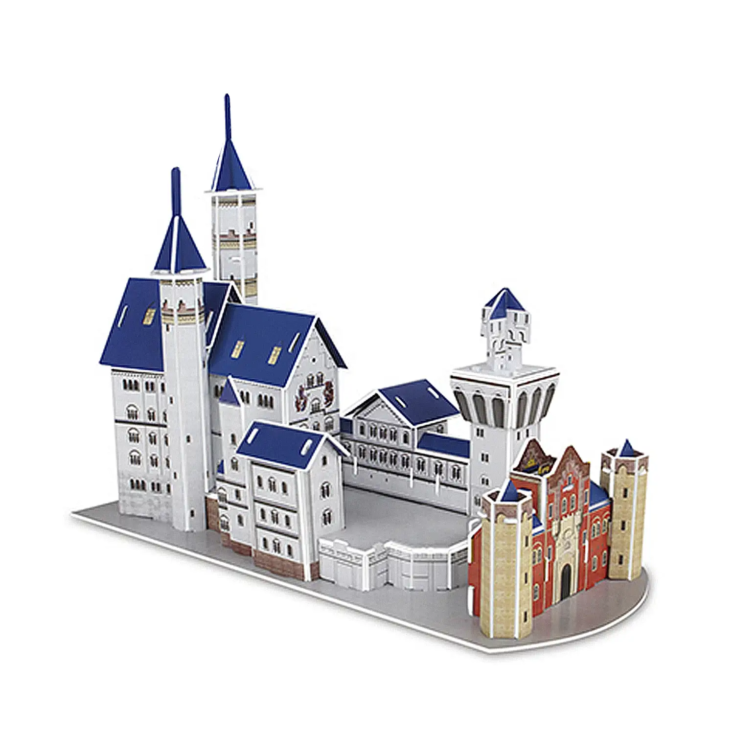 Puzle 3D de cartón del Castillo de Neuschwanstein en Alemania. 40 piezas.