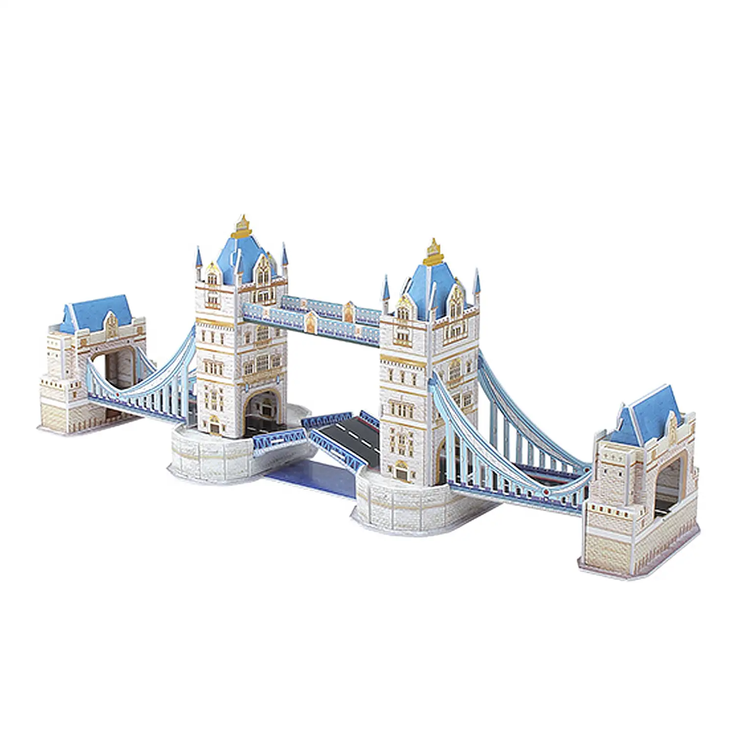 Puzle 3D de cartón del Puente de la Torre en Londres. 45 piezas.